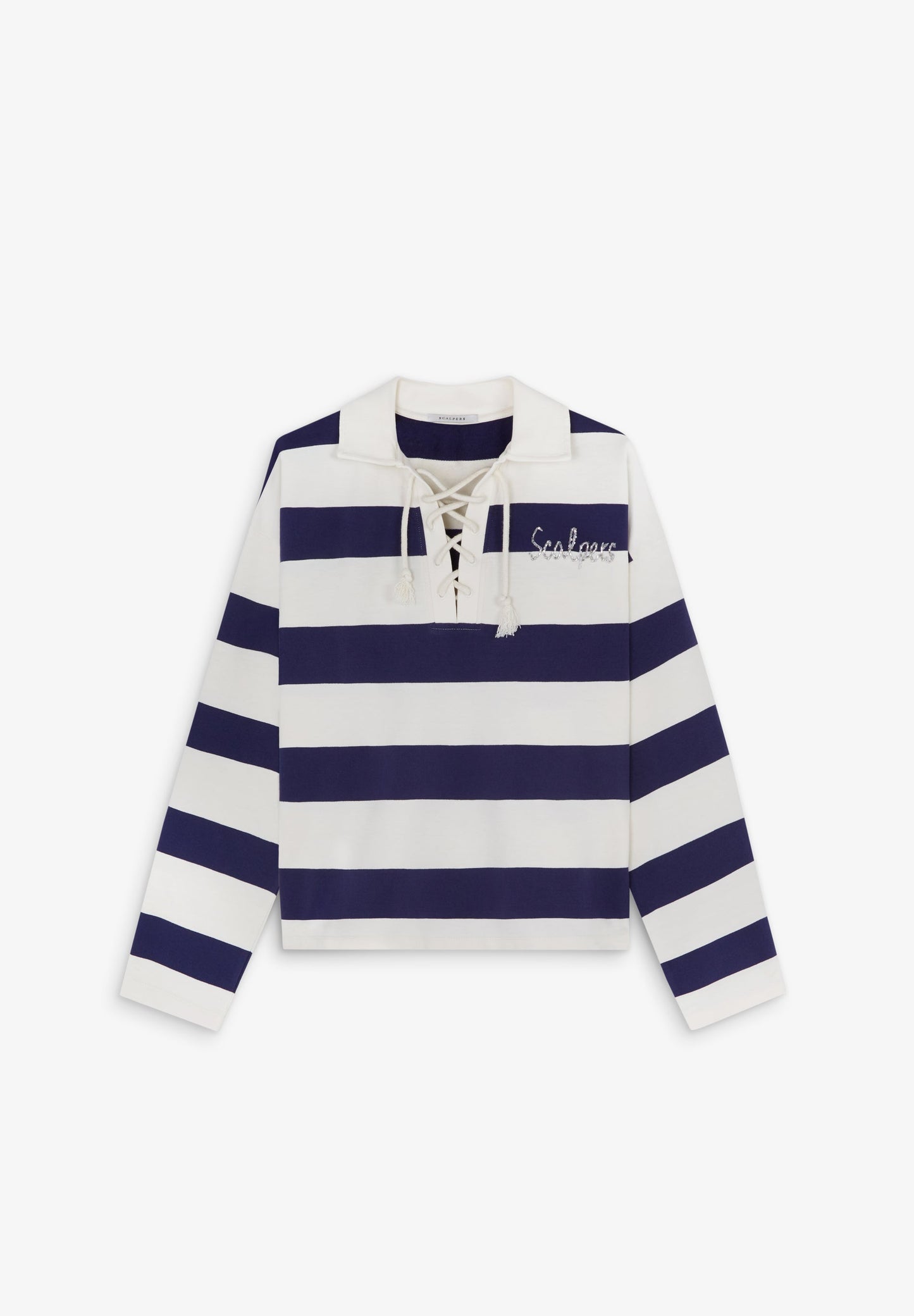 SUDADERA POLO RAYAS CORDÓN CUELLO