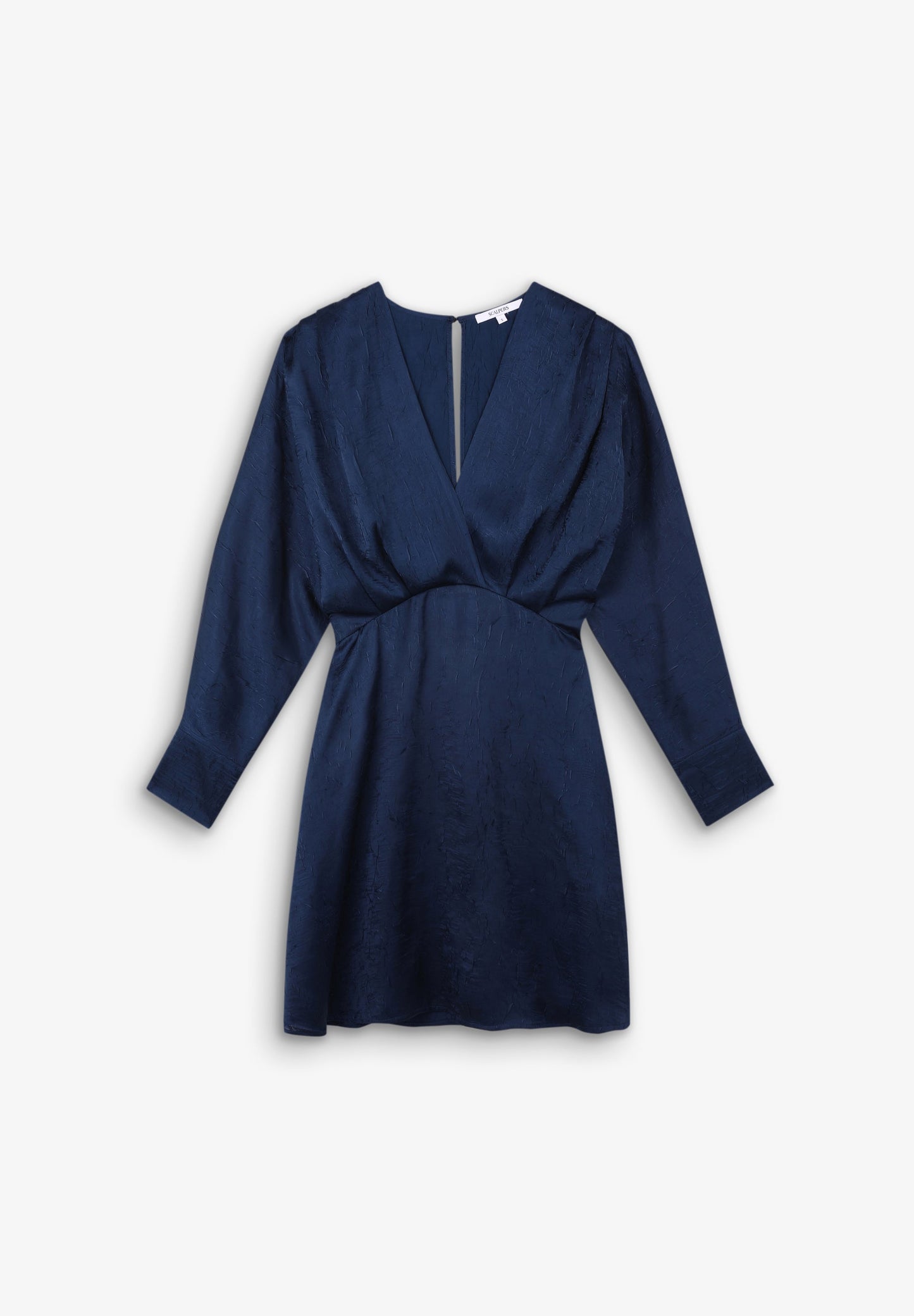 VESTIDO MINI SATINADO ARRUGADO