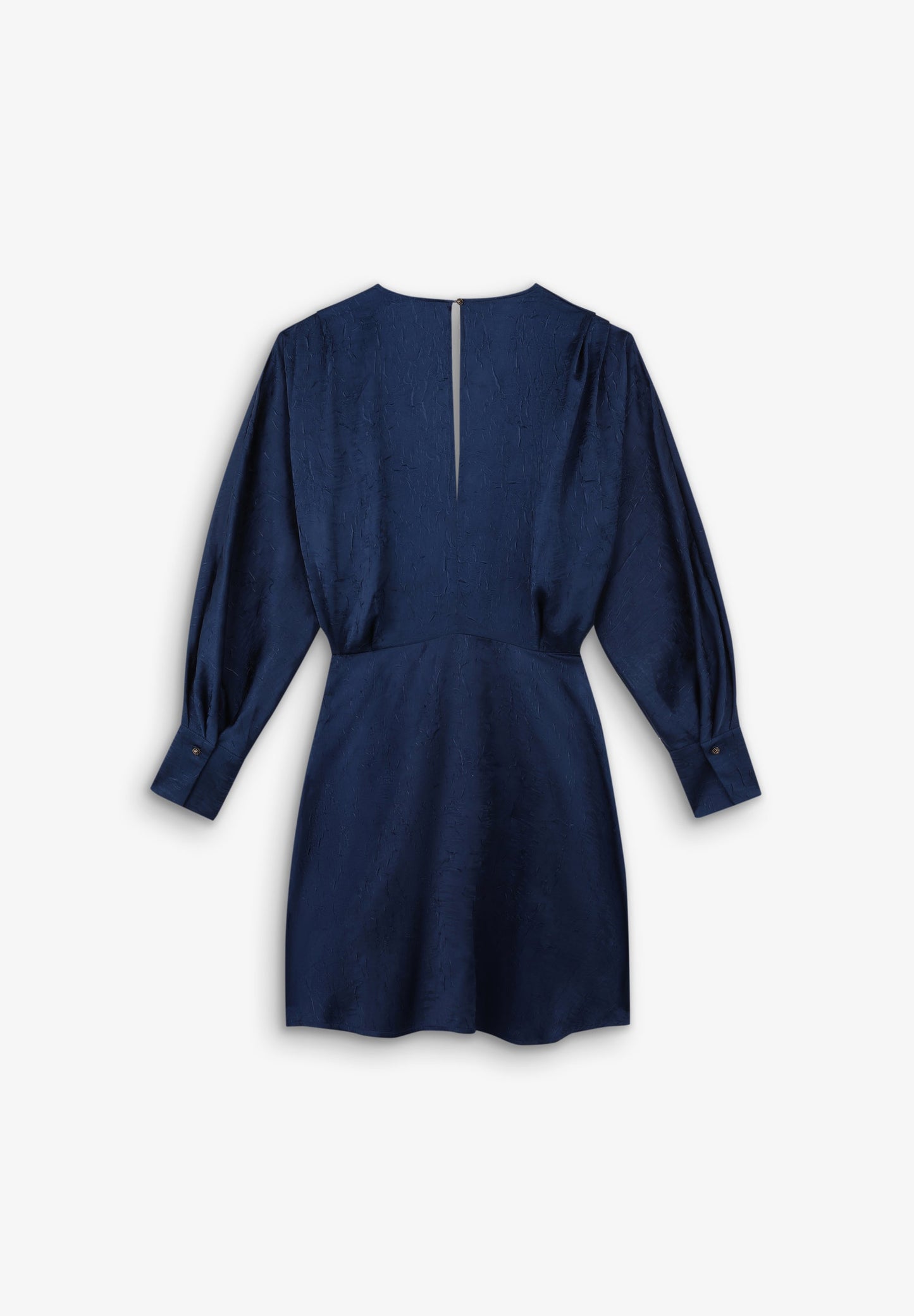 VESTIDO MINI SATINADO ARRUGADO