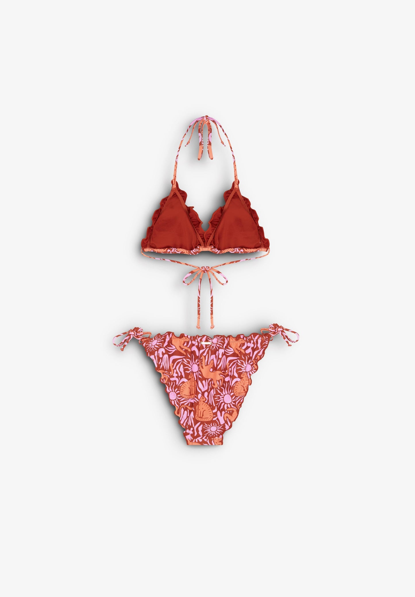 RUFFLE  PRINT BIKINI