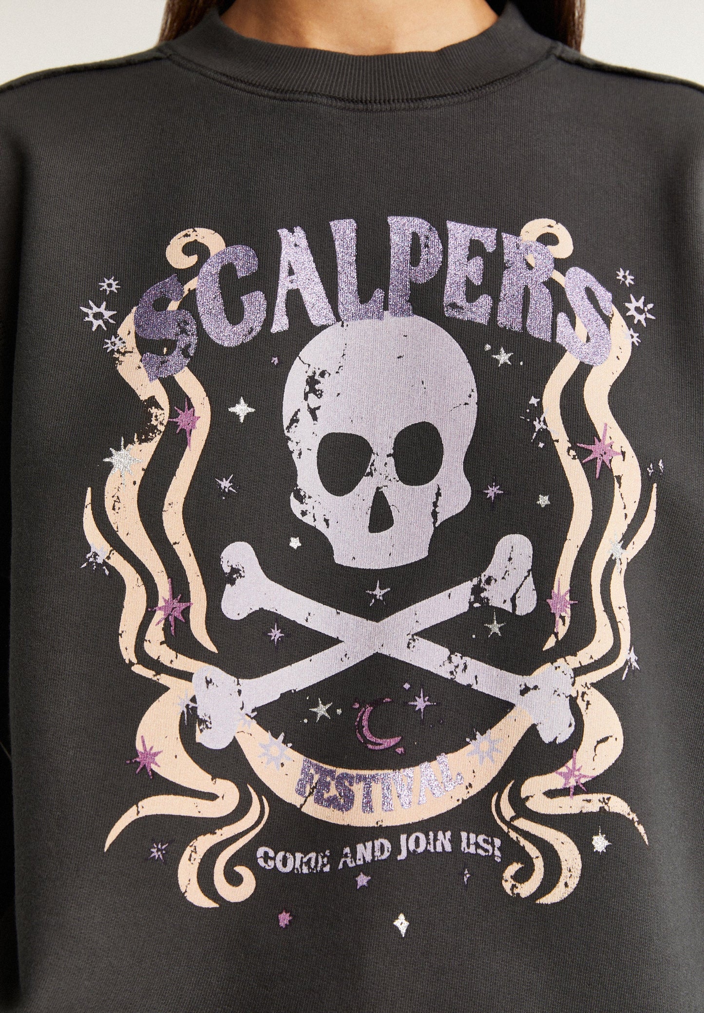 SUDADERA CALAVERA DETALLE GLITTER