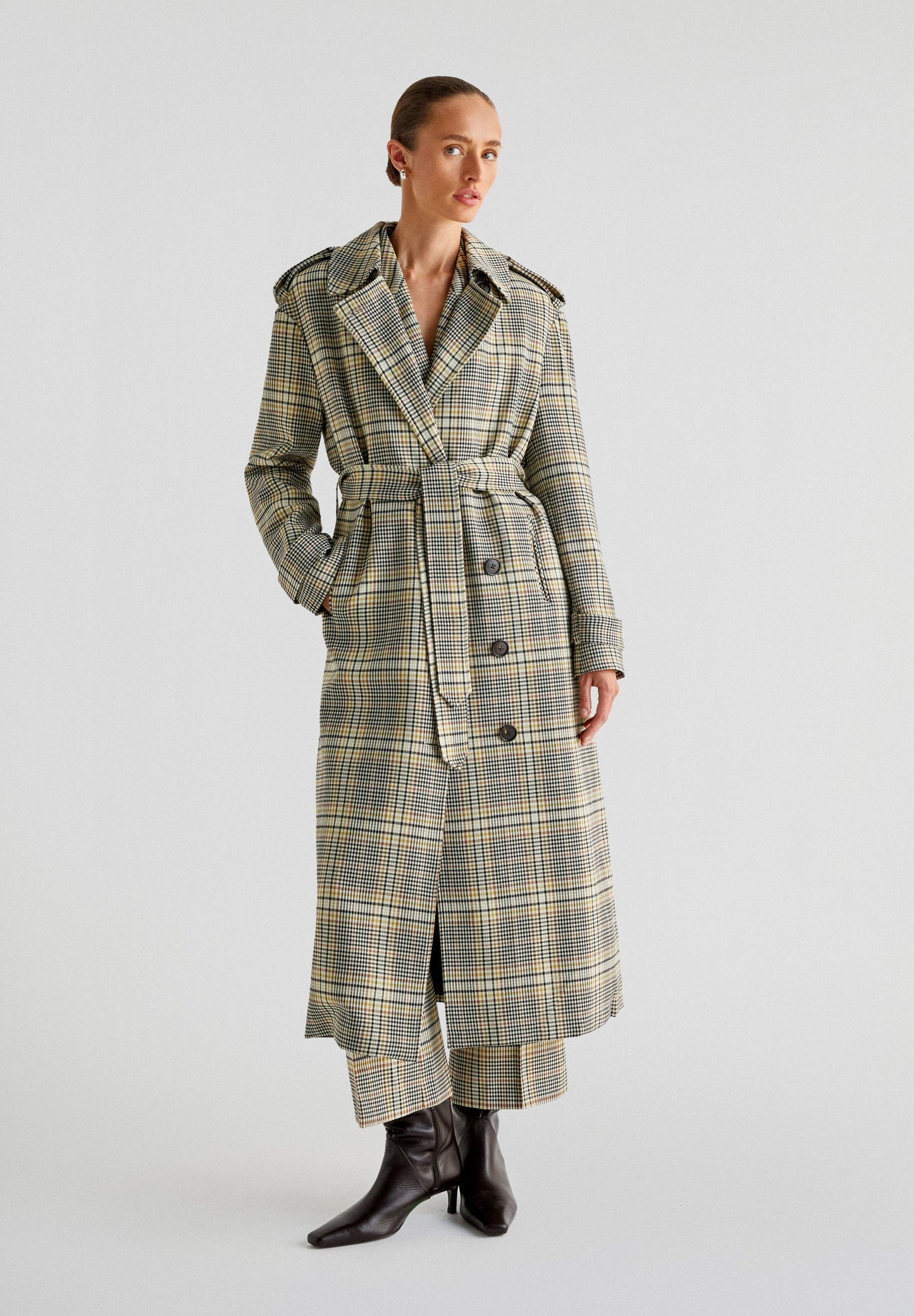 LIME CHECK COAT