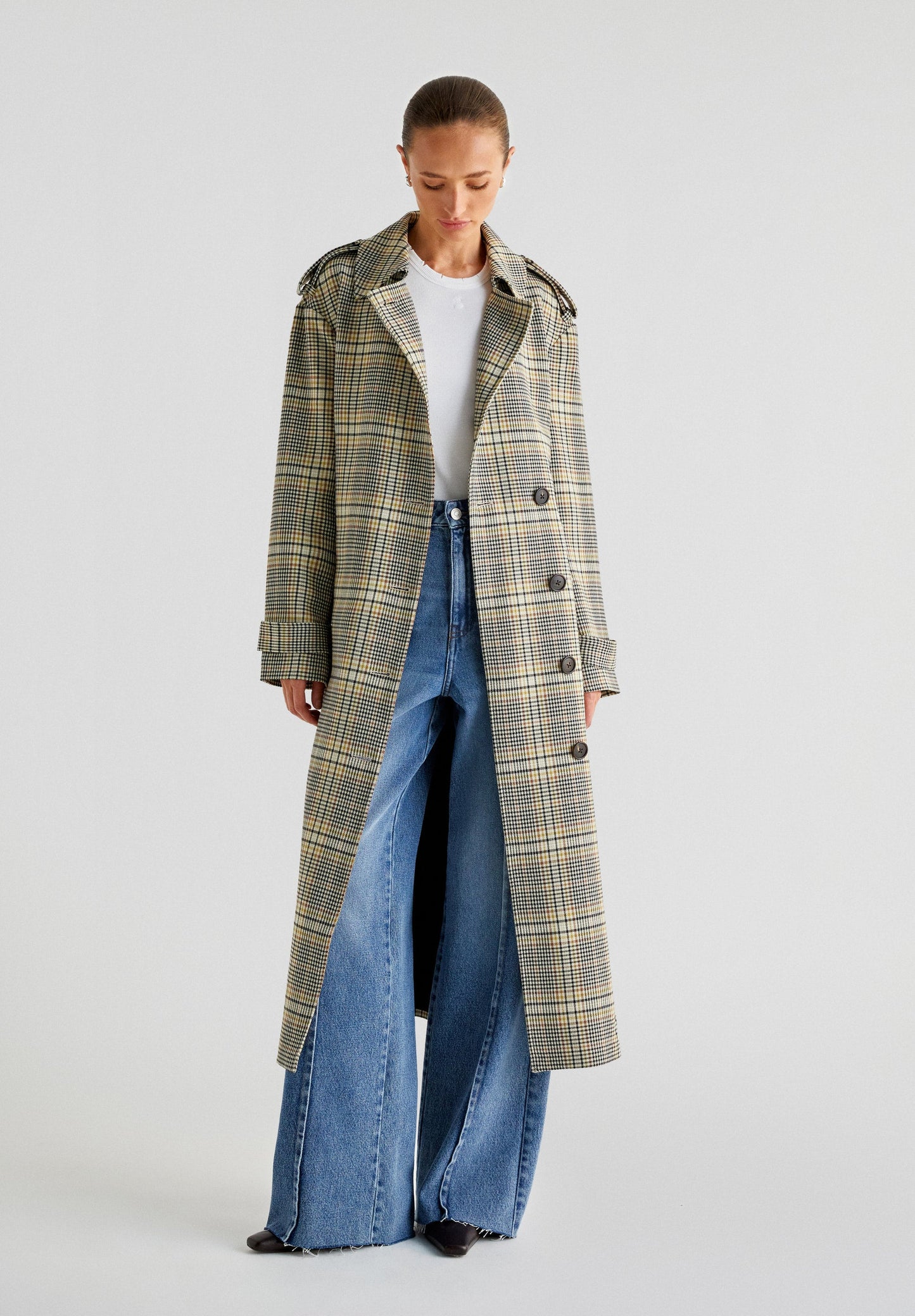 LIME CHECK COAT