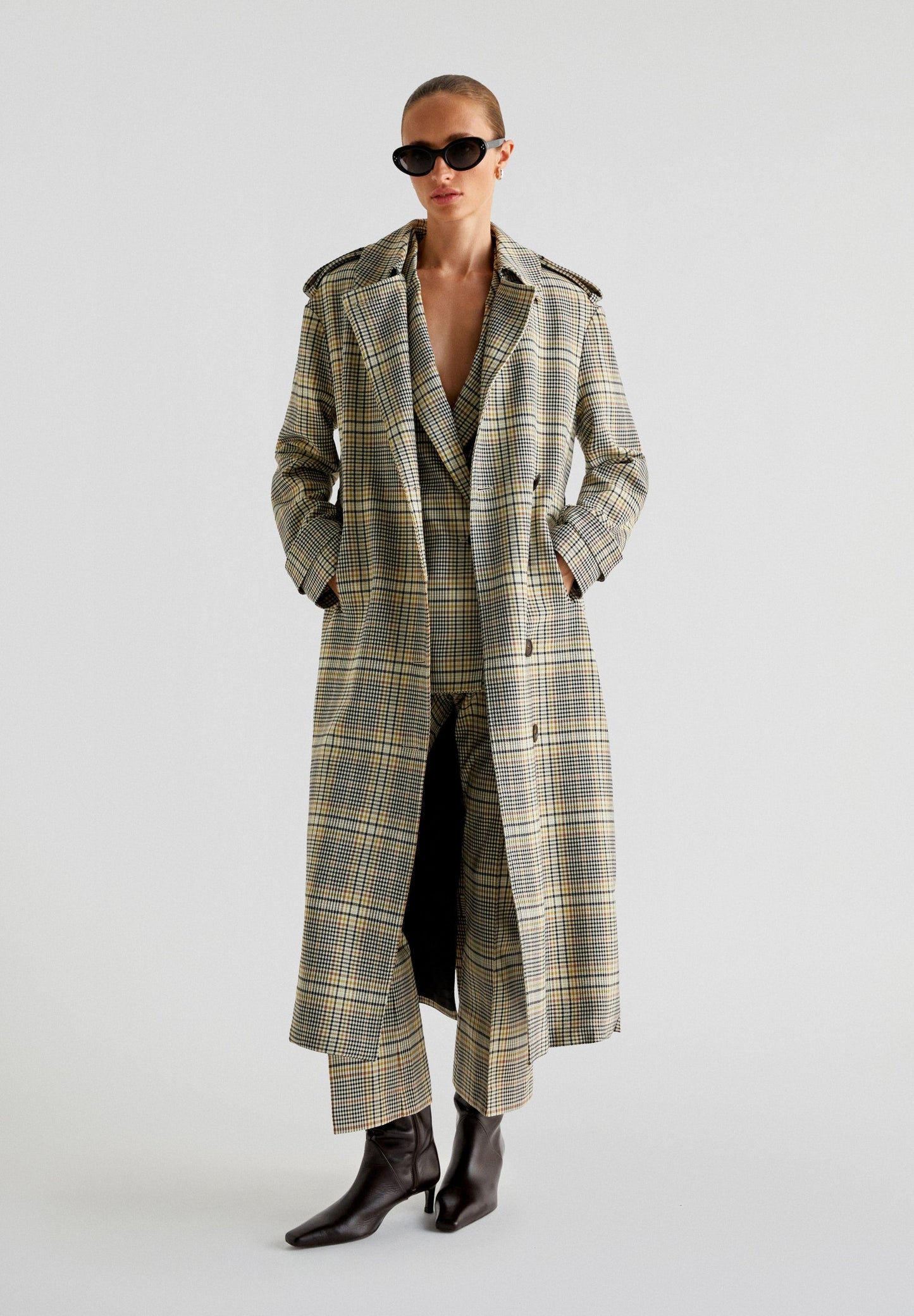 LIME CHECK COAT