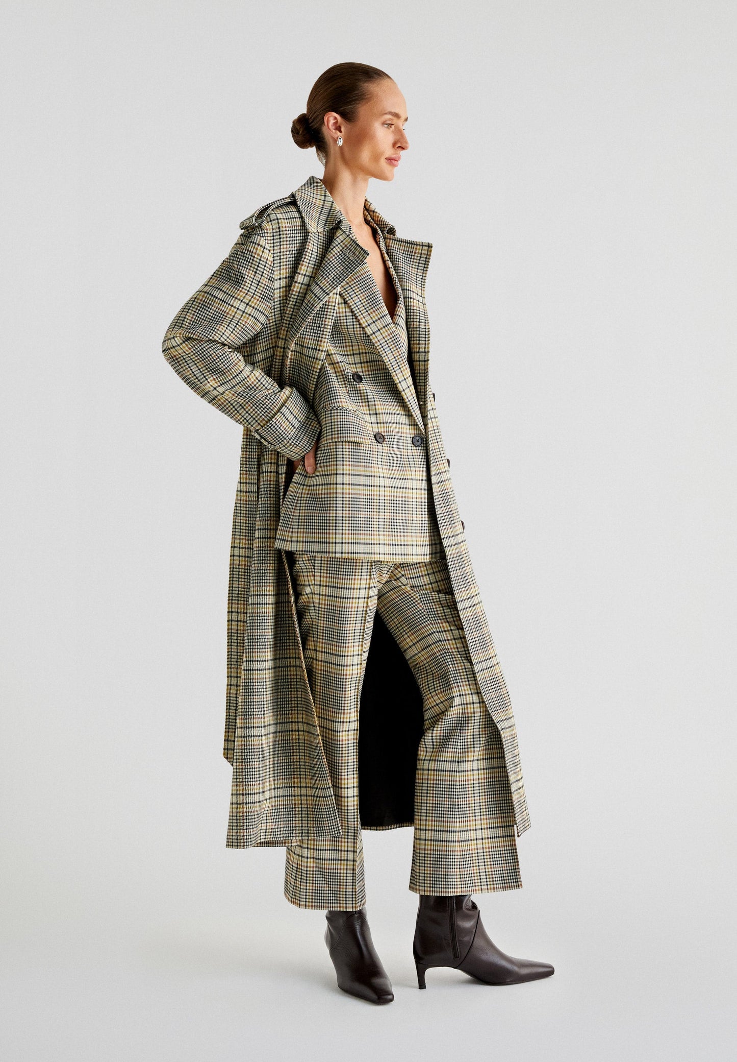 LIME CHECK COAT