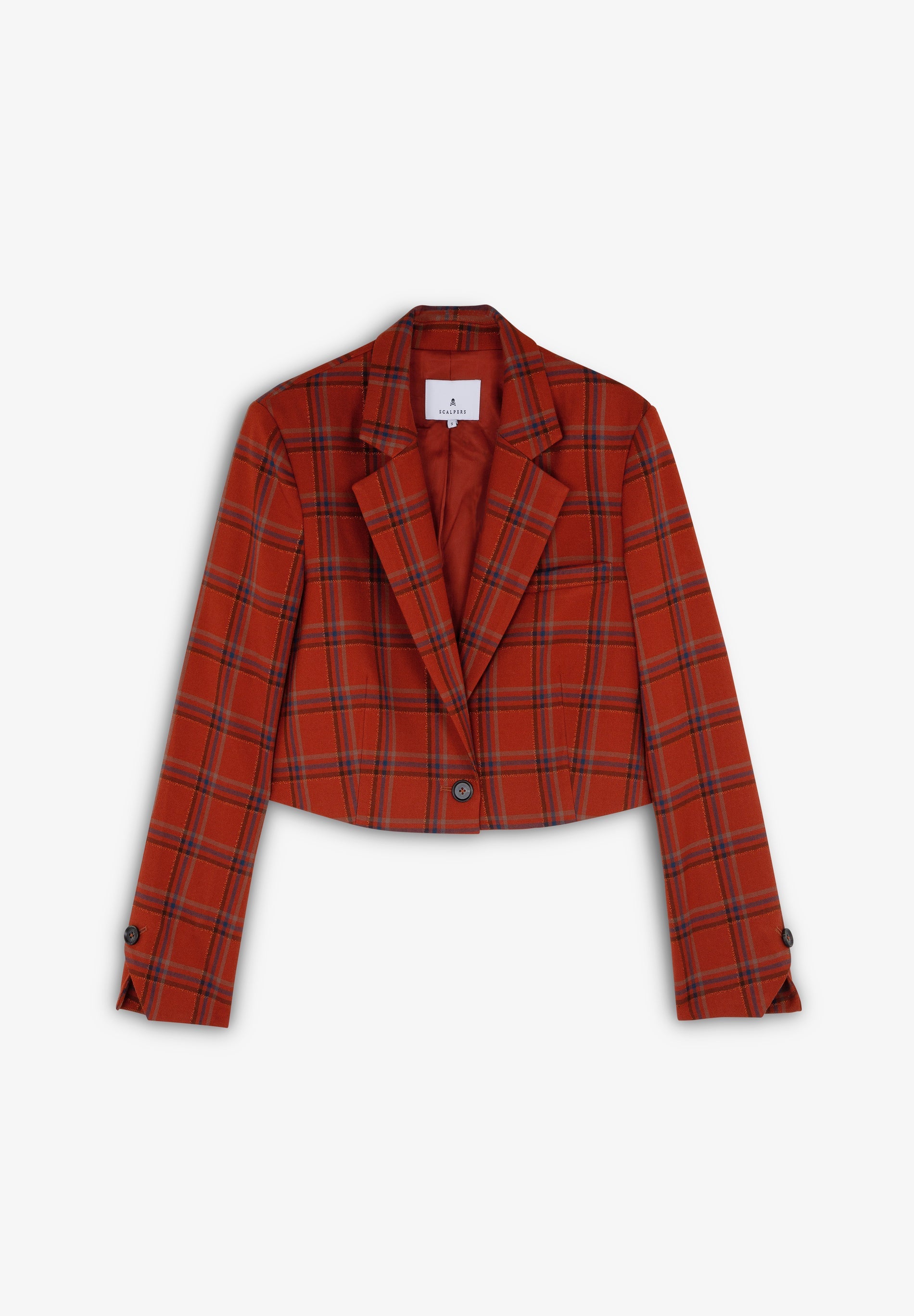 TERRACOTTA CHECK BLAZER