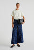 SHINY CULOTTE DENIM PANT