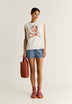 CAMISETA CALAVERA FRONTAL DETALLE HOMBRO