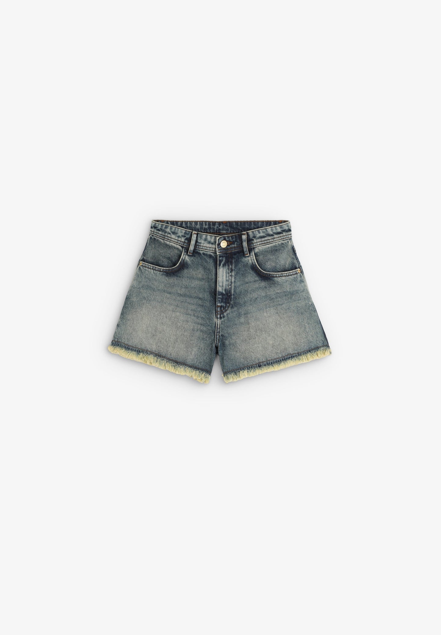 SHORTS DENIM BAJO DESFLECADO