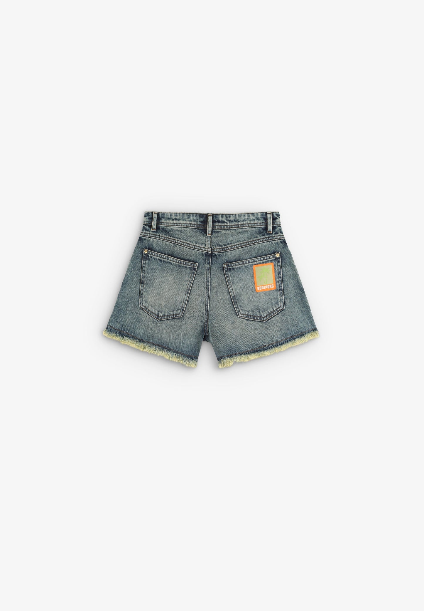 SHORTS DENIM BAJO DESFLECADO
