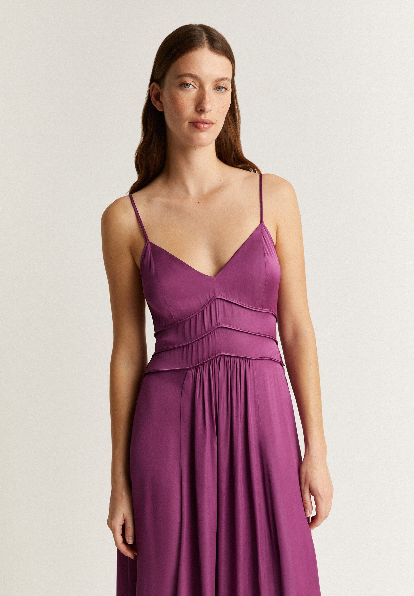 VESTIDO SLIP FRUNCES