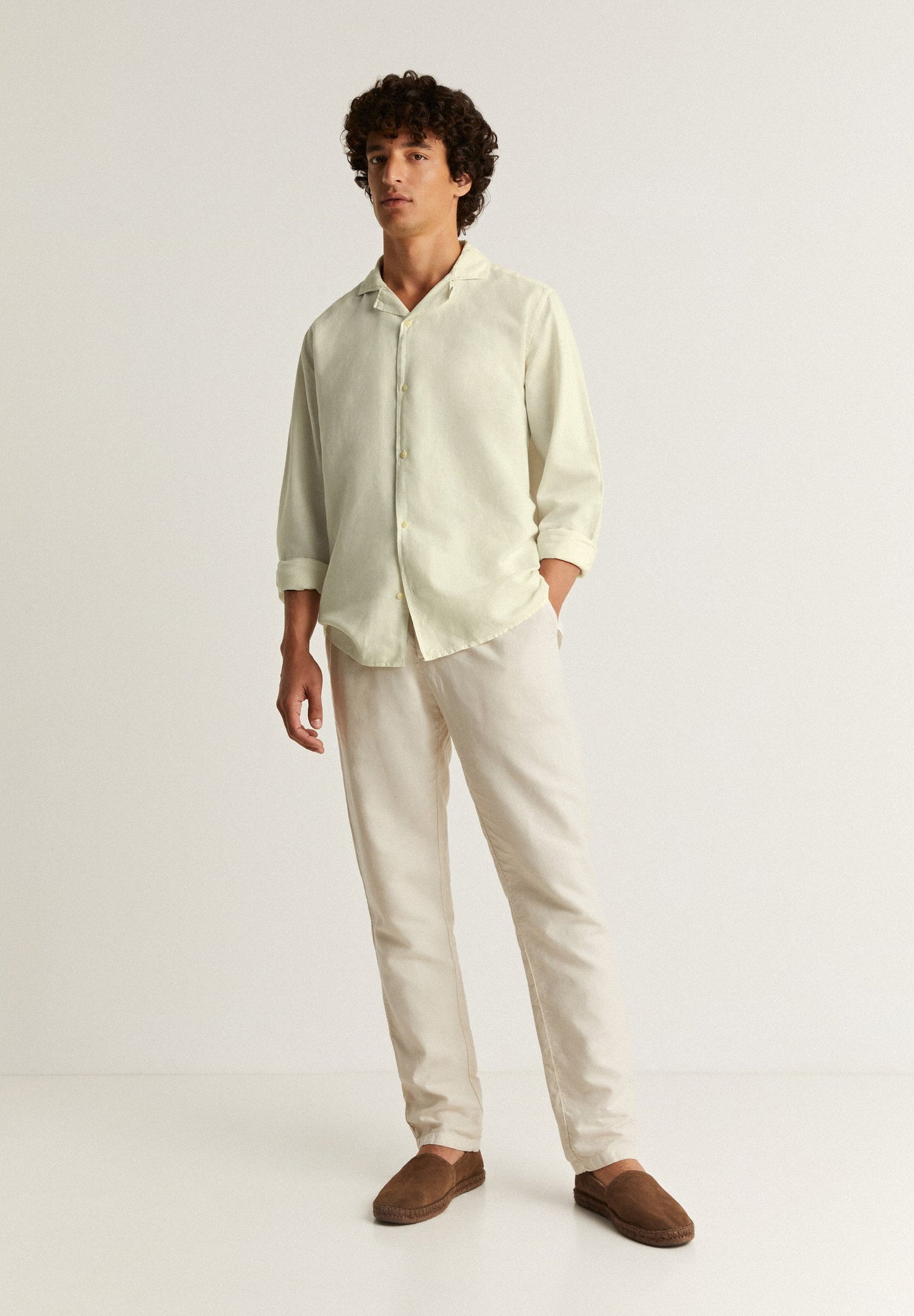 CAMISA LINO CUELLO PIJAMERO