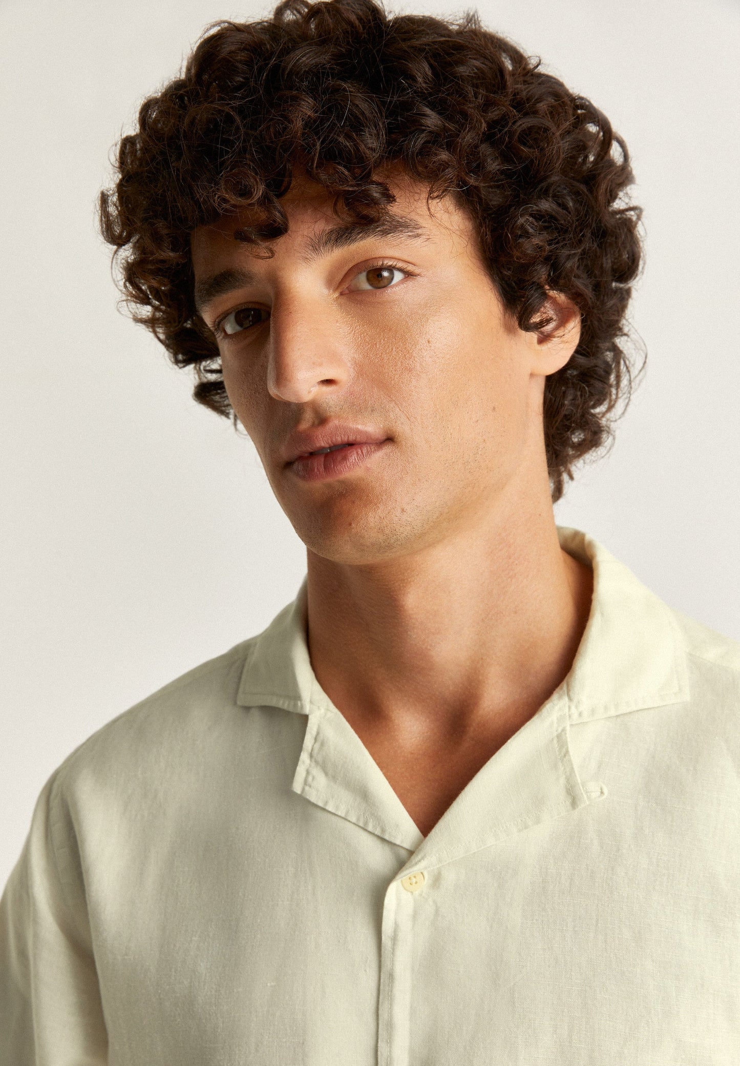 CAMISA LINO CUELLO PIJAMERO