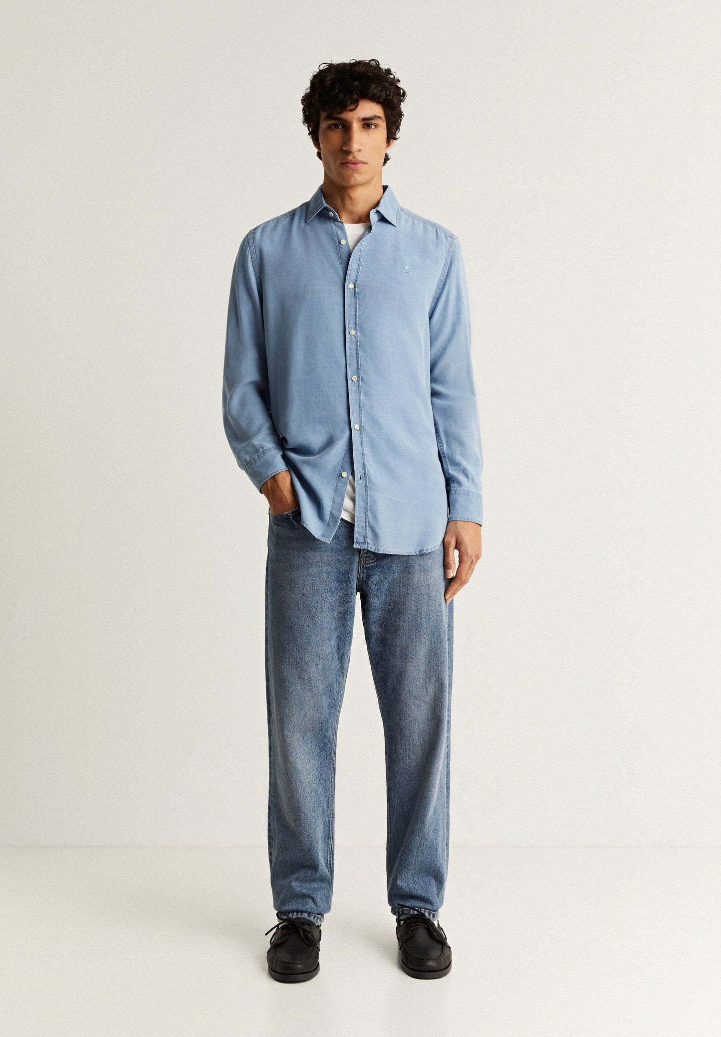 CAMISA DENIM CUELLO ITALIANO