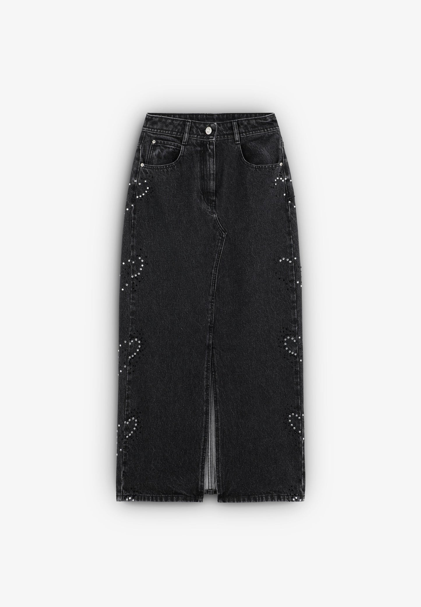 FALDA ABERTURA BRILLO DENIM