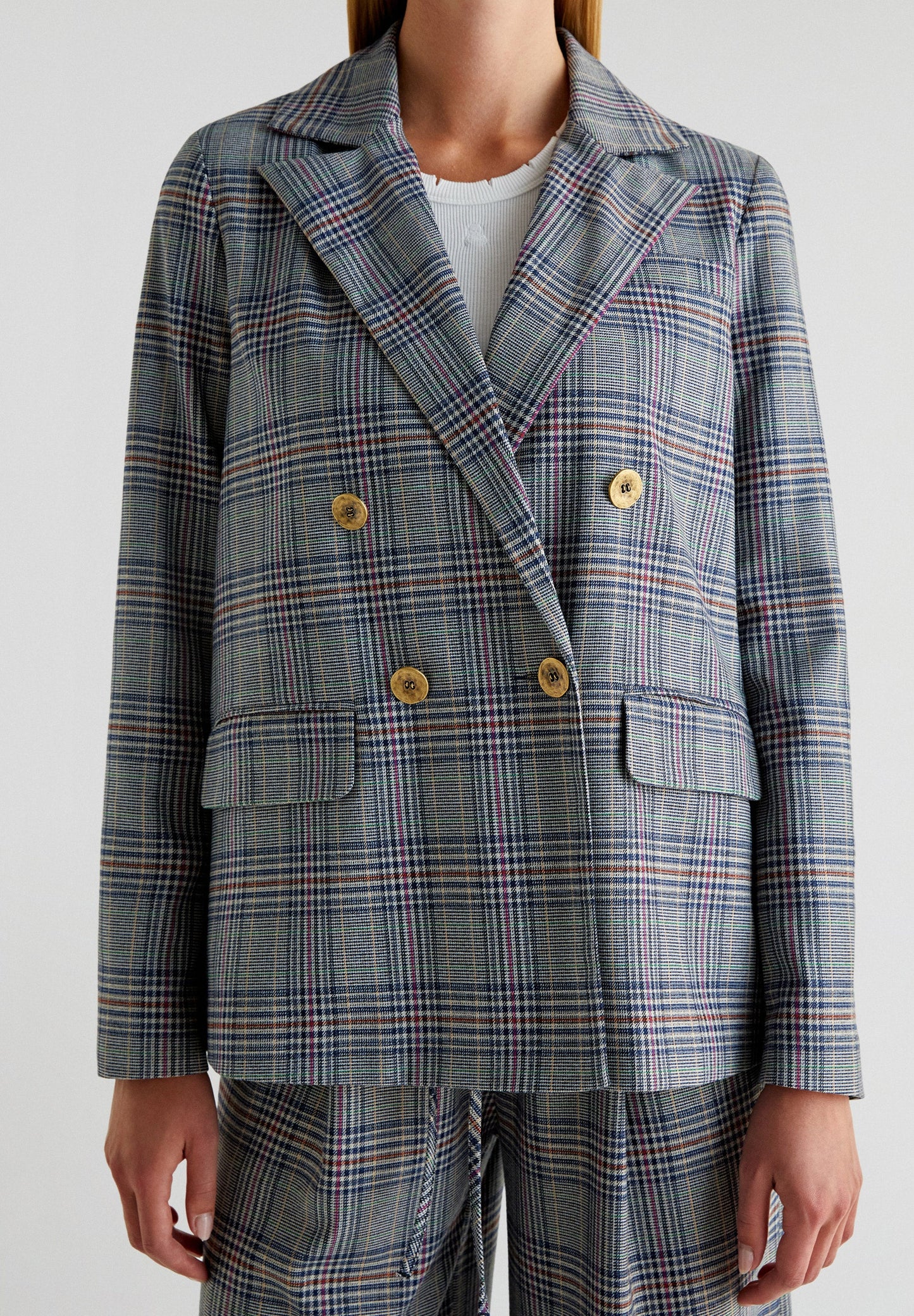 BLUE CHECK BLAZER