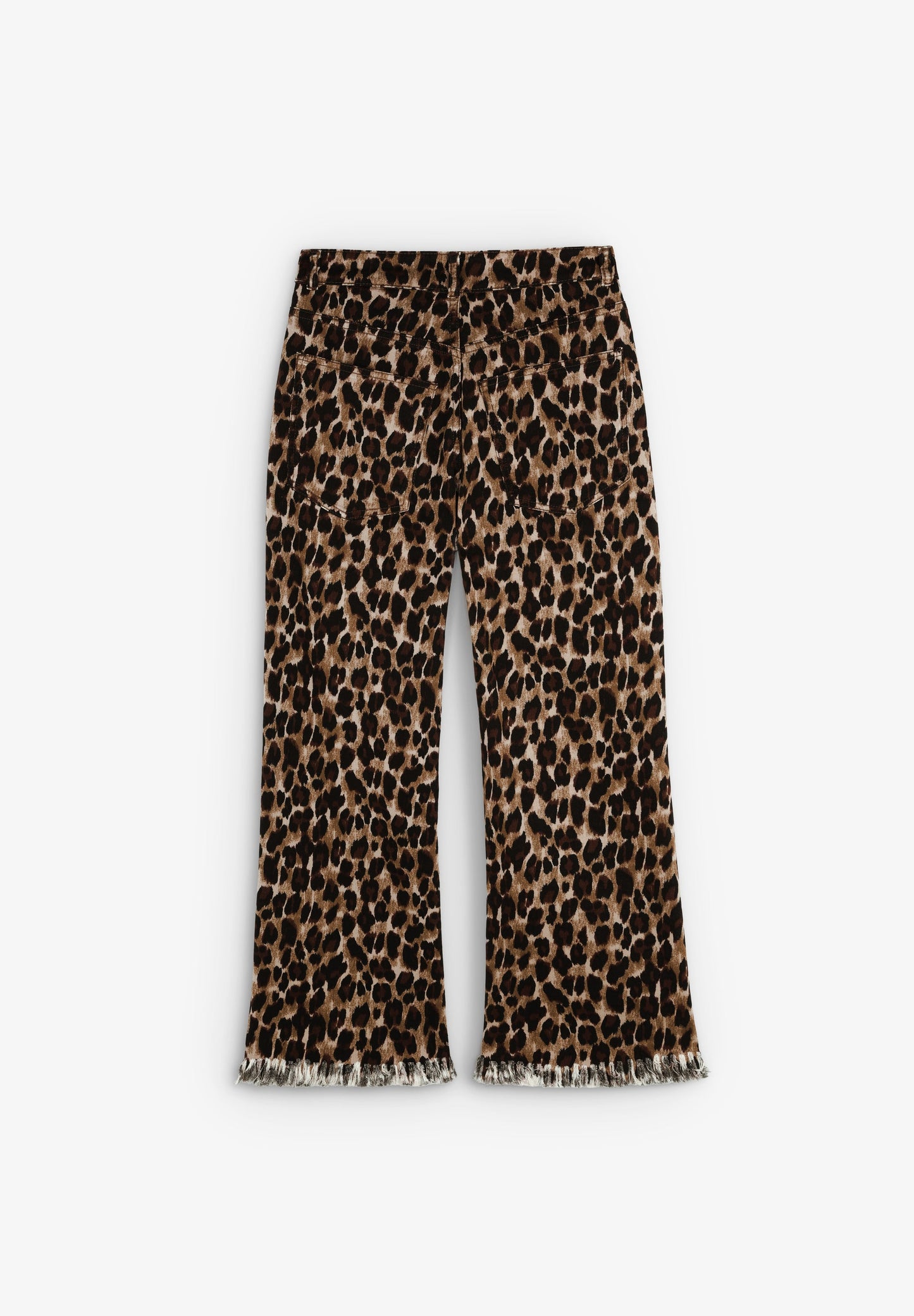 PANTALÓN ANIMAL PRINT BAJO DESFLECADO