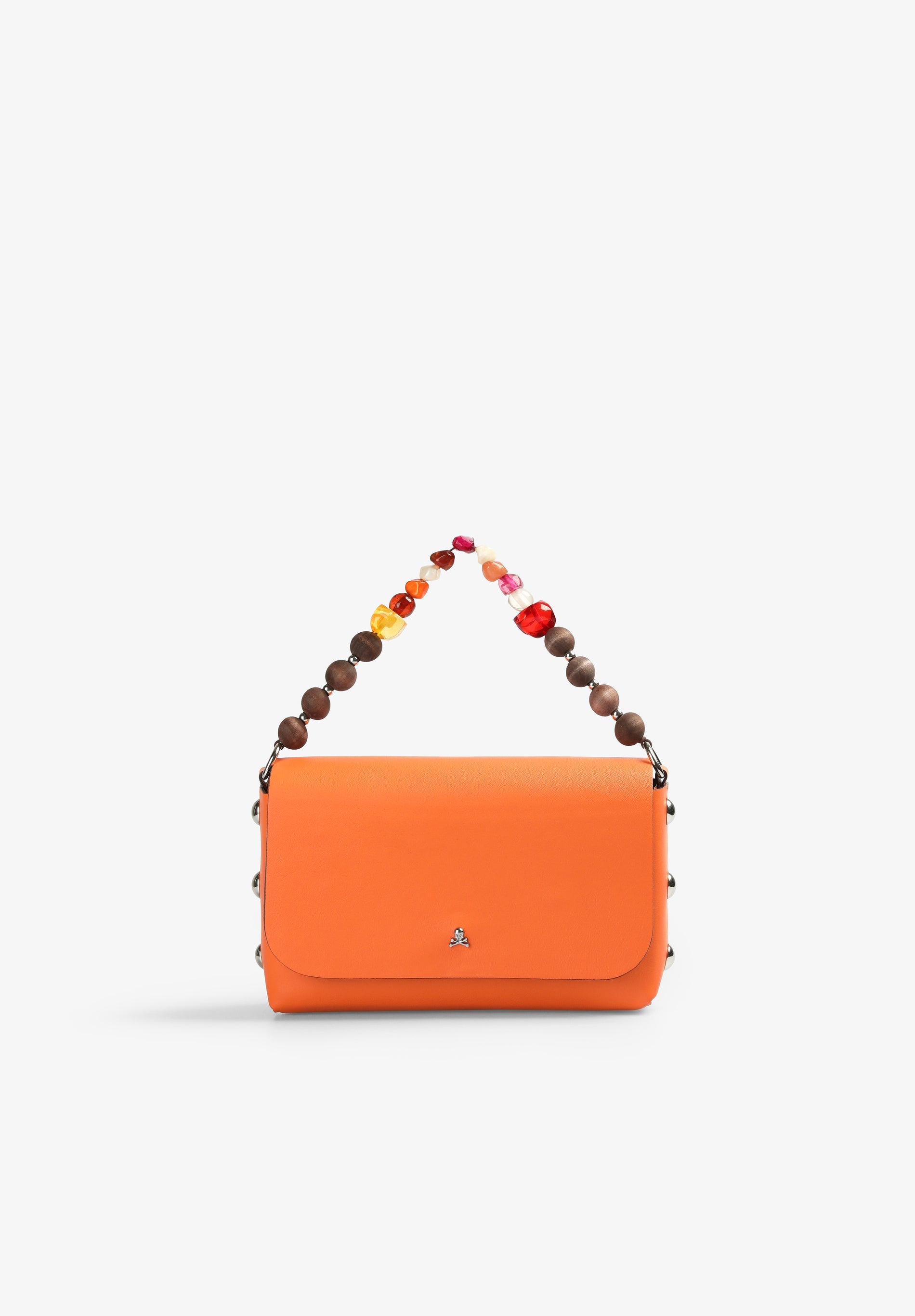 BOLSO PIEL MINI ASA ABALORIOS