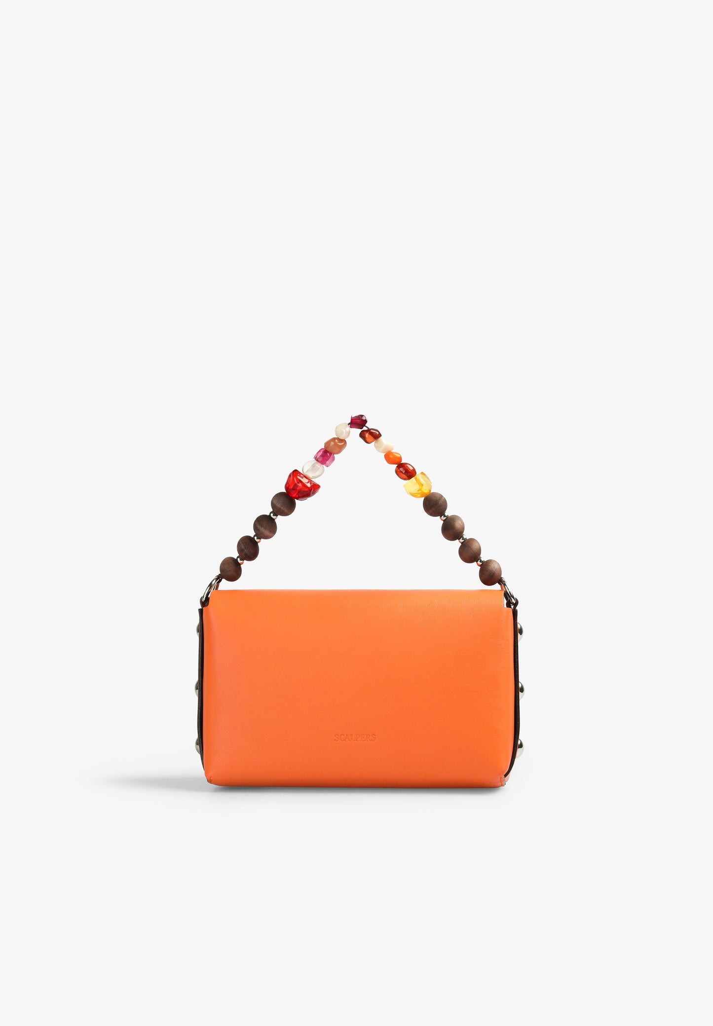 BOLSO PIEL MINI ASA ABALORIOS