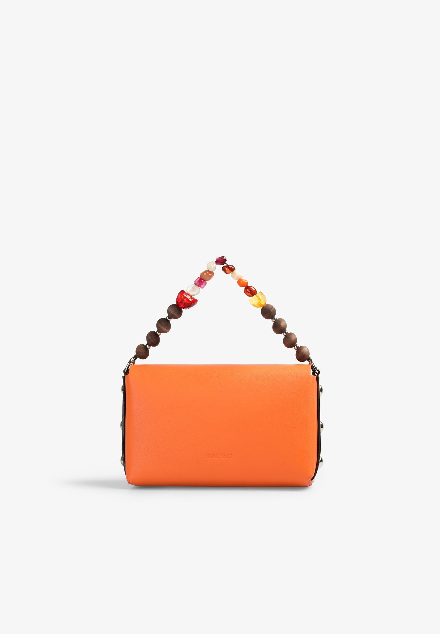 BOLSO PIEL MINI ASA ABALORIOS