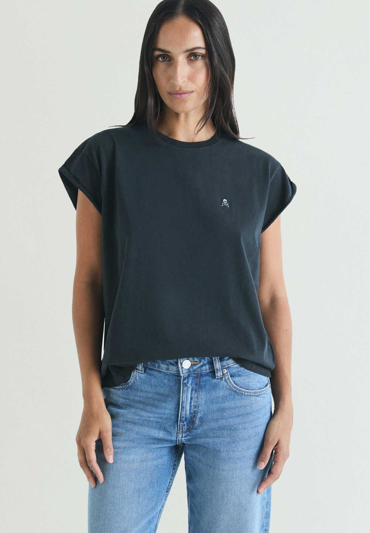 CAMISETA CALAVERA BORDADA