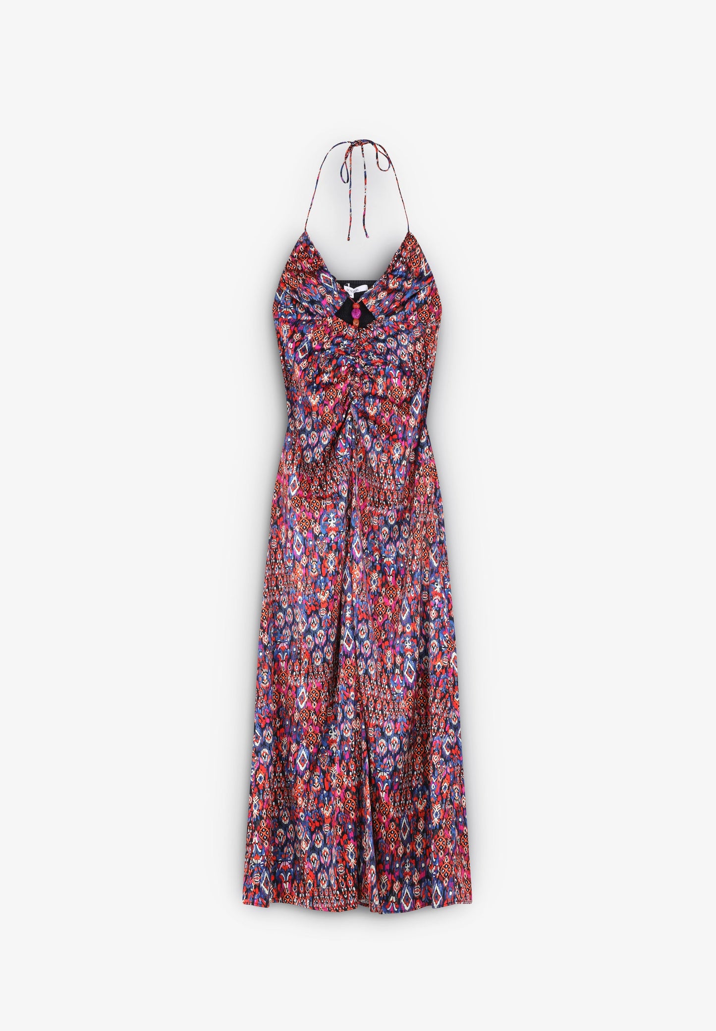 VESTIDO LARGO ESCOTE TIRAS