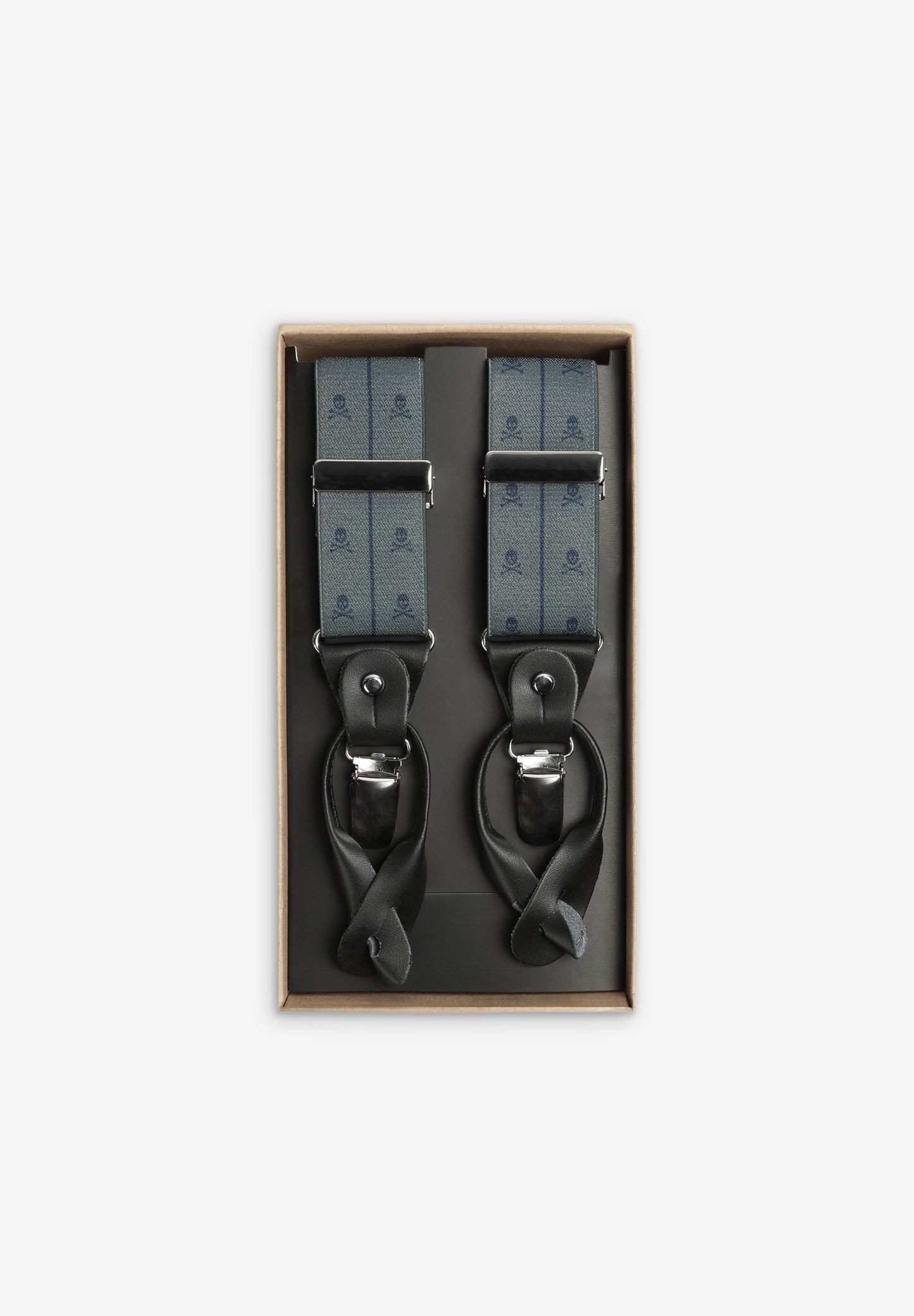 STRIPES SKULL SUSPENDERS