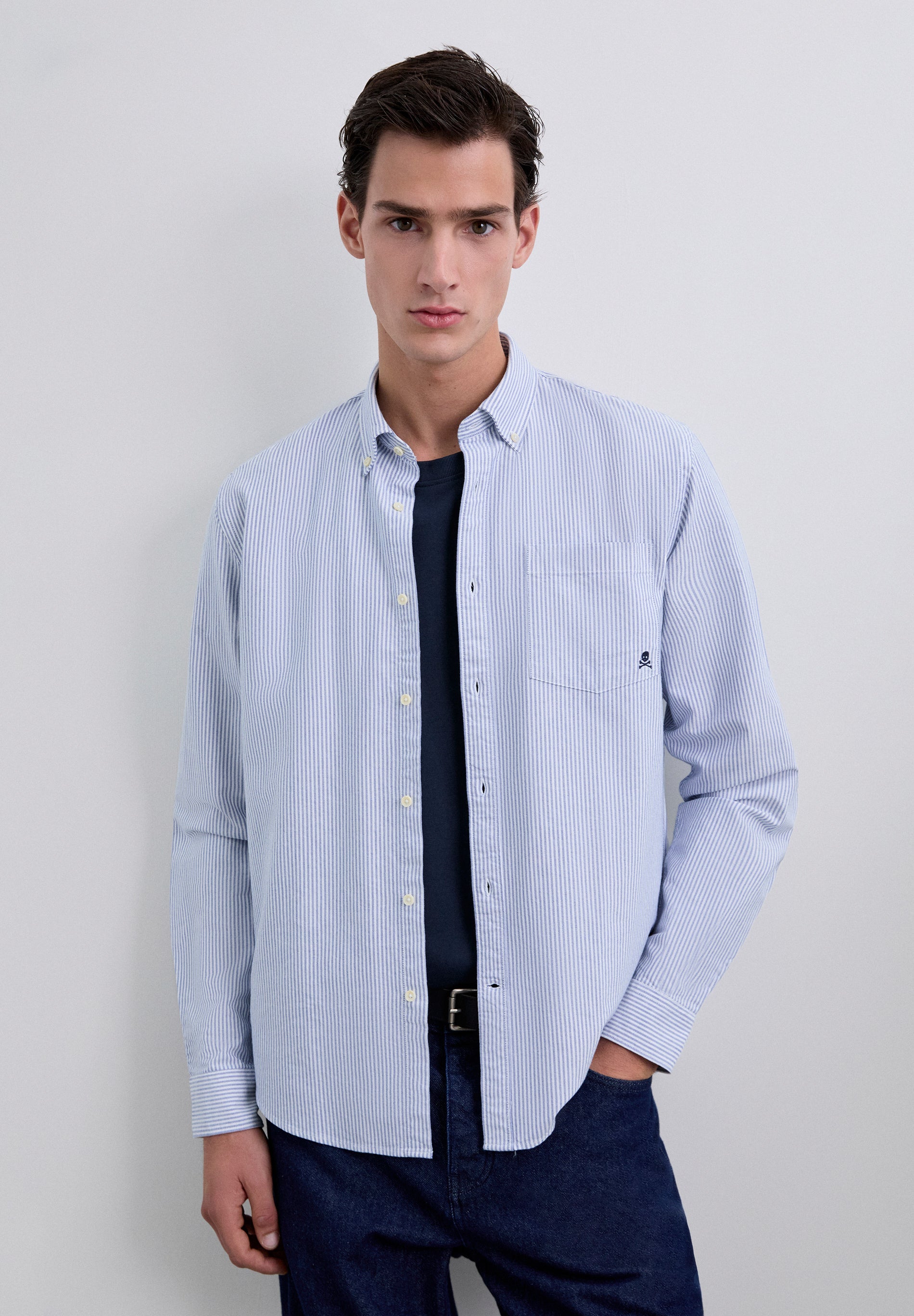 CAMISA CALAVERA RAYAS