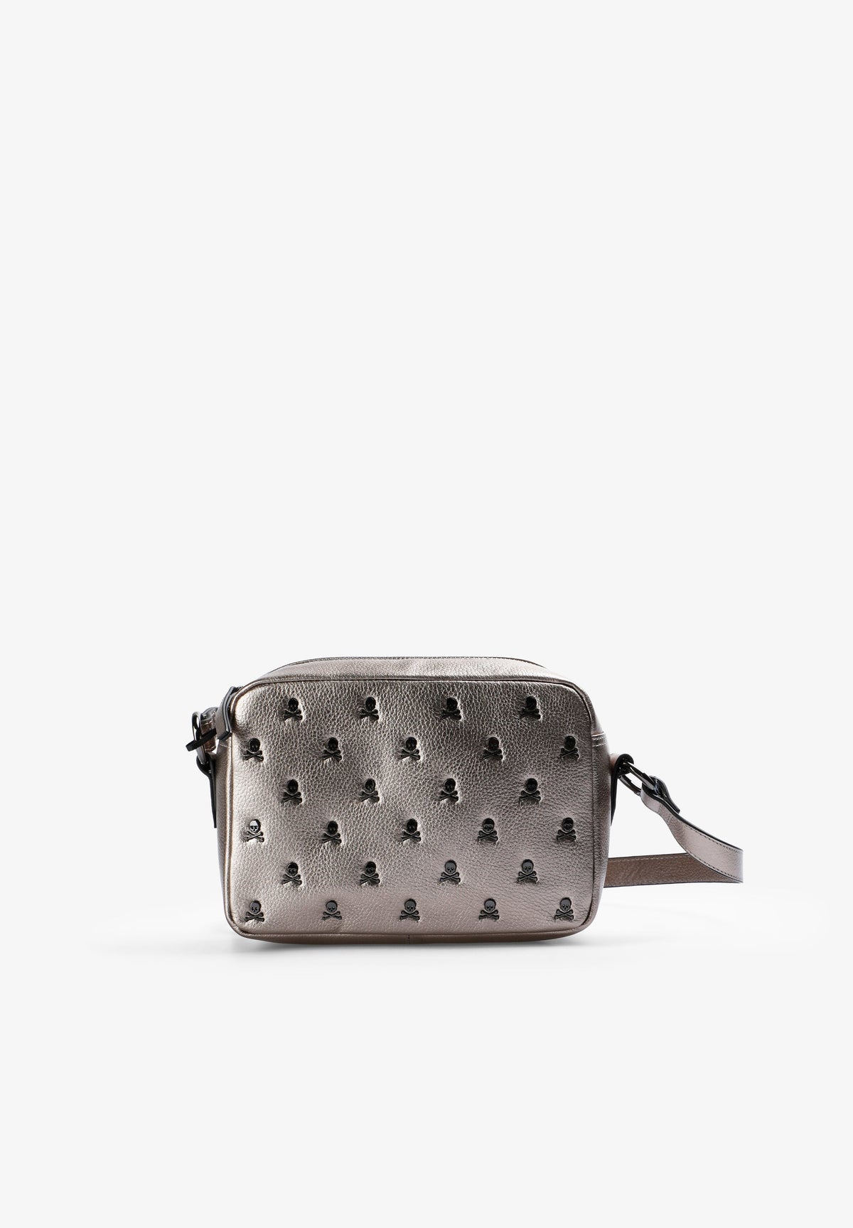 BOLSO PIEL BANDOLERA CALAVERAS ALL OVER