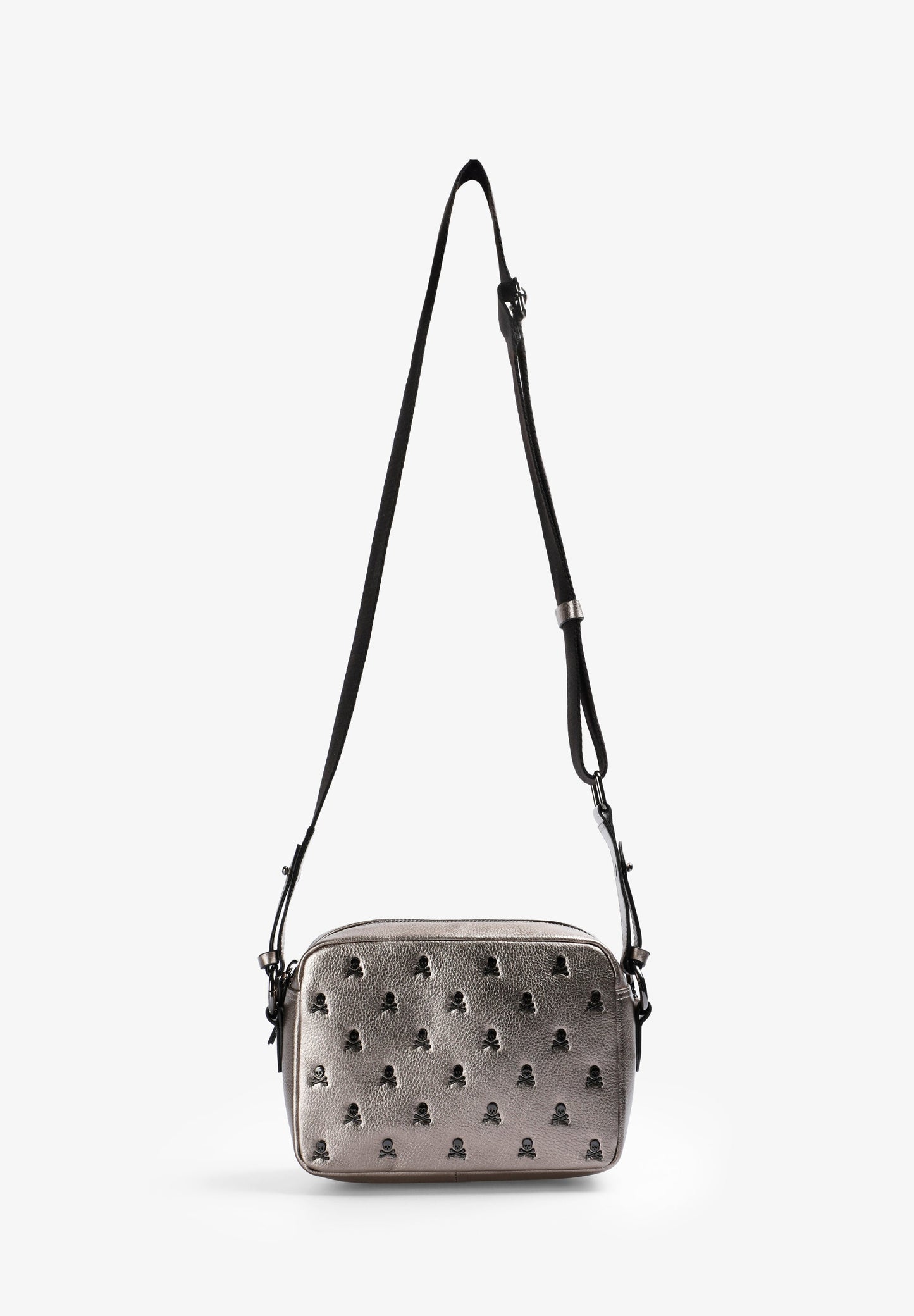 BOLSO PIEL BANDOLERA CALAVERAS ALL OVER