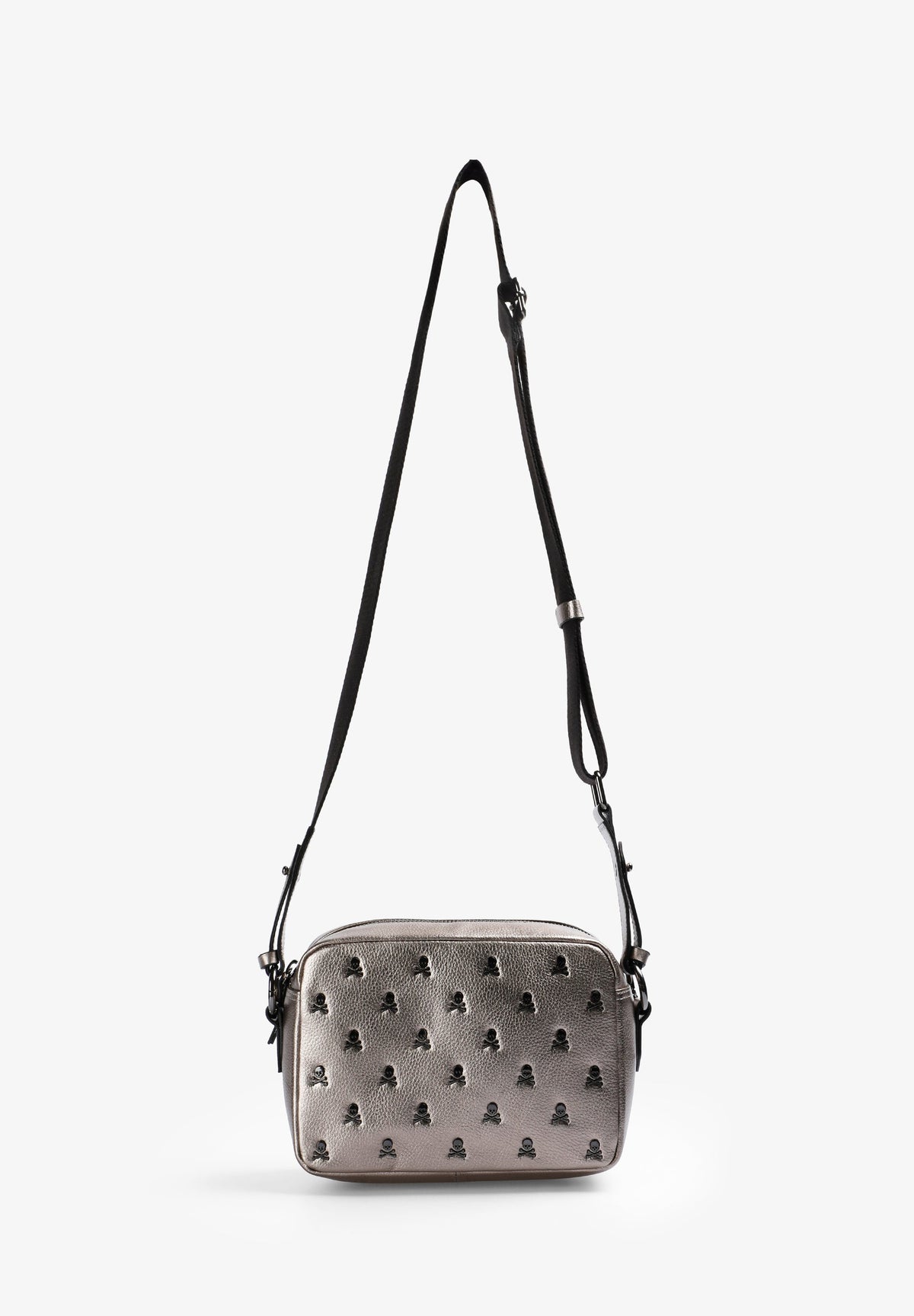BOLSO PIEL BANDOLERA CALAVERAS ALL OVER - Scalpers