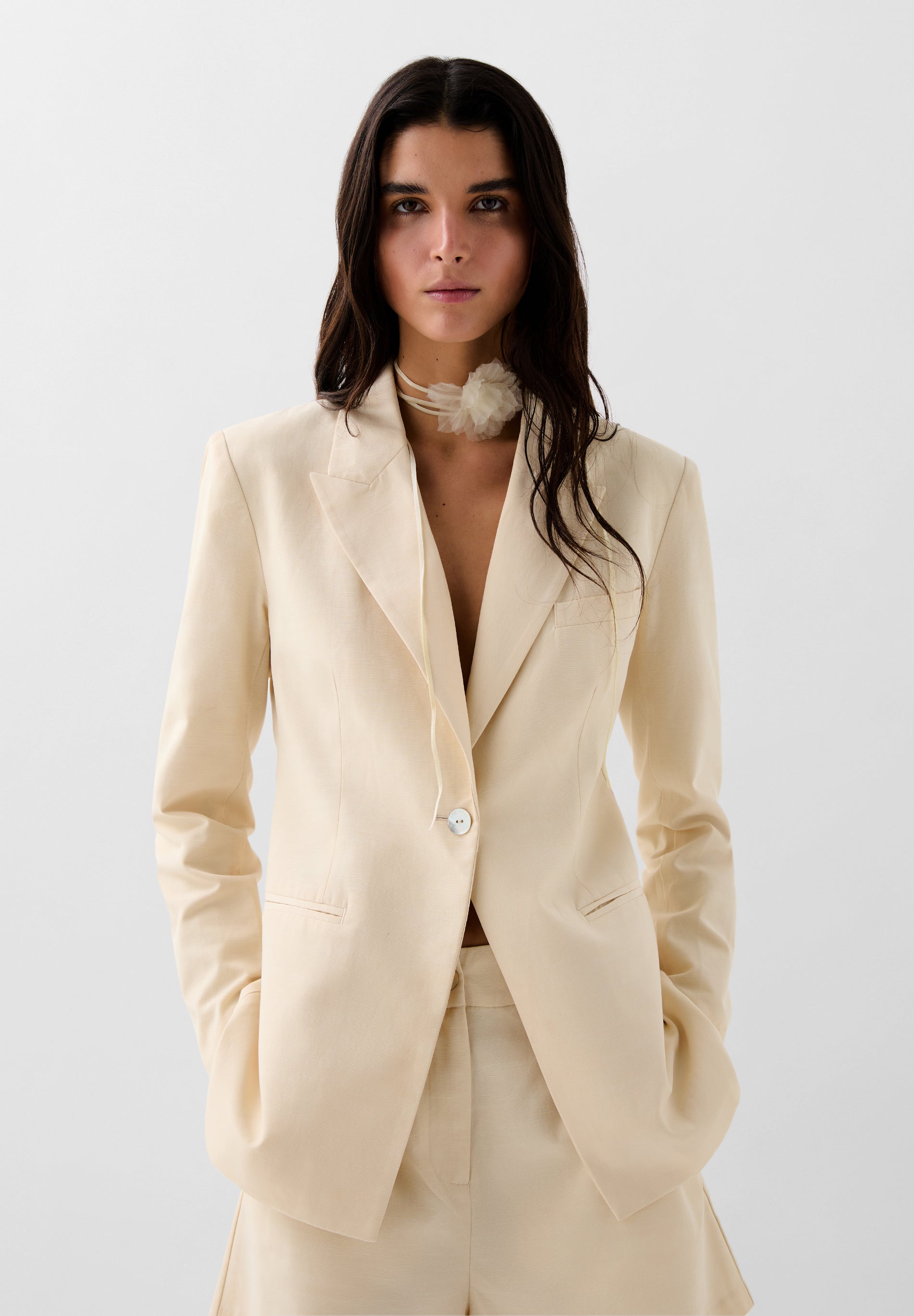 BLAZER BOTONES EFECTO NACAR