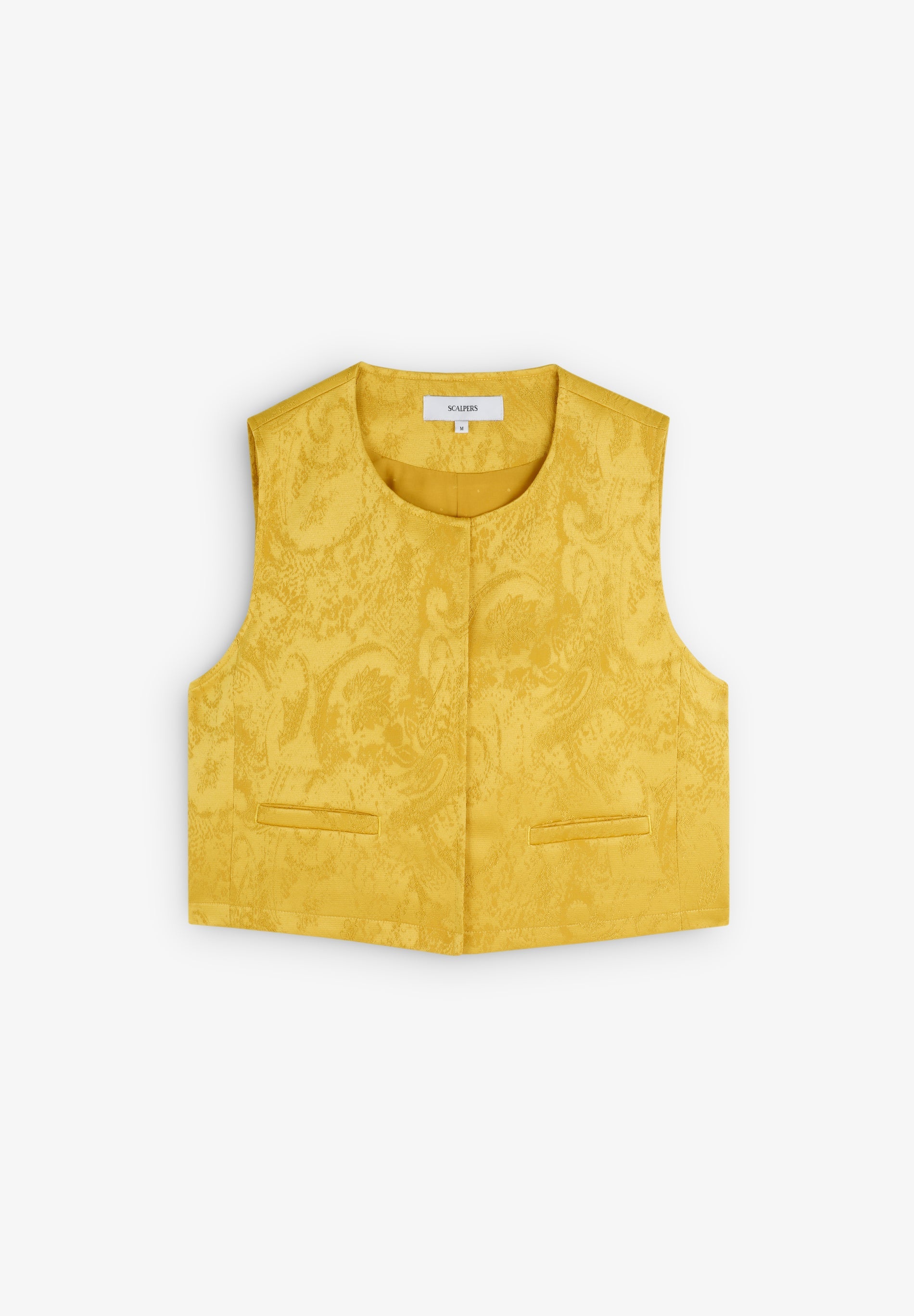 CHALECO CROPPED JACQUARD