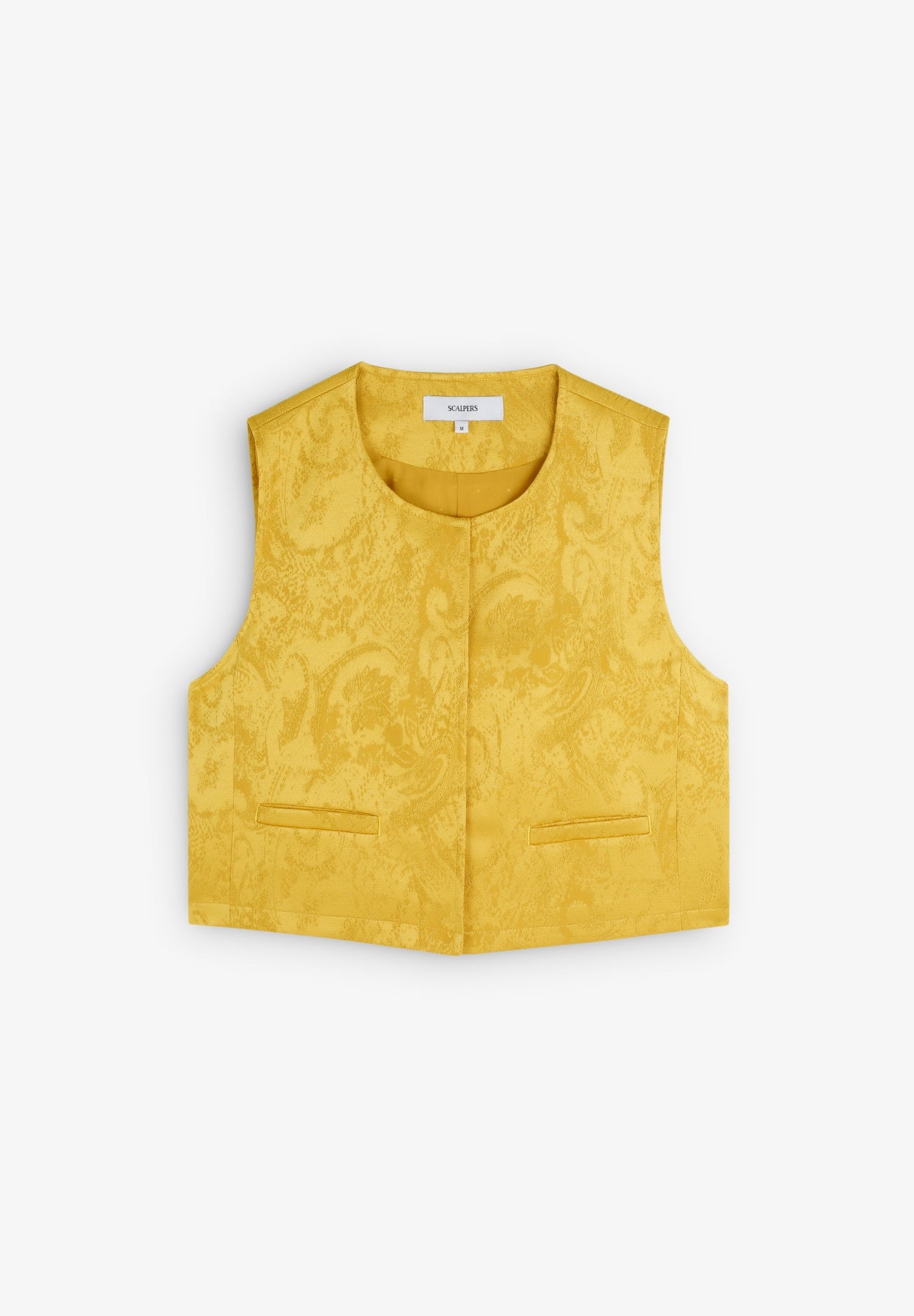 CHALECO CROPPED JACQUARD