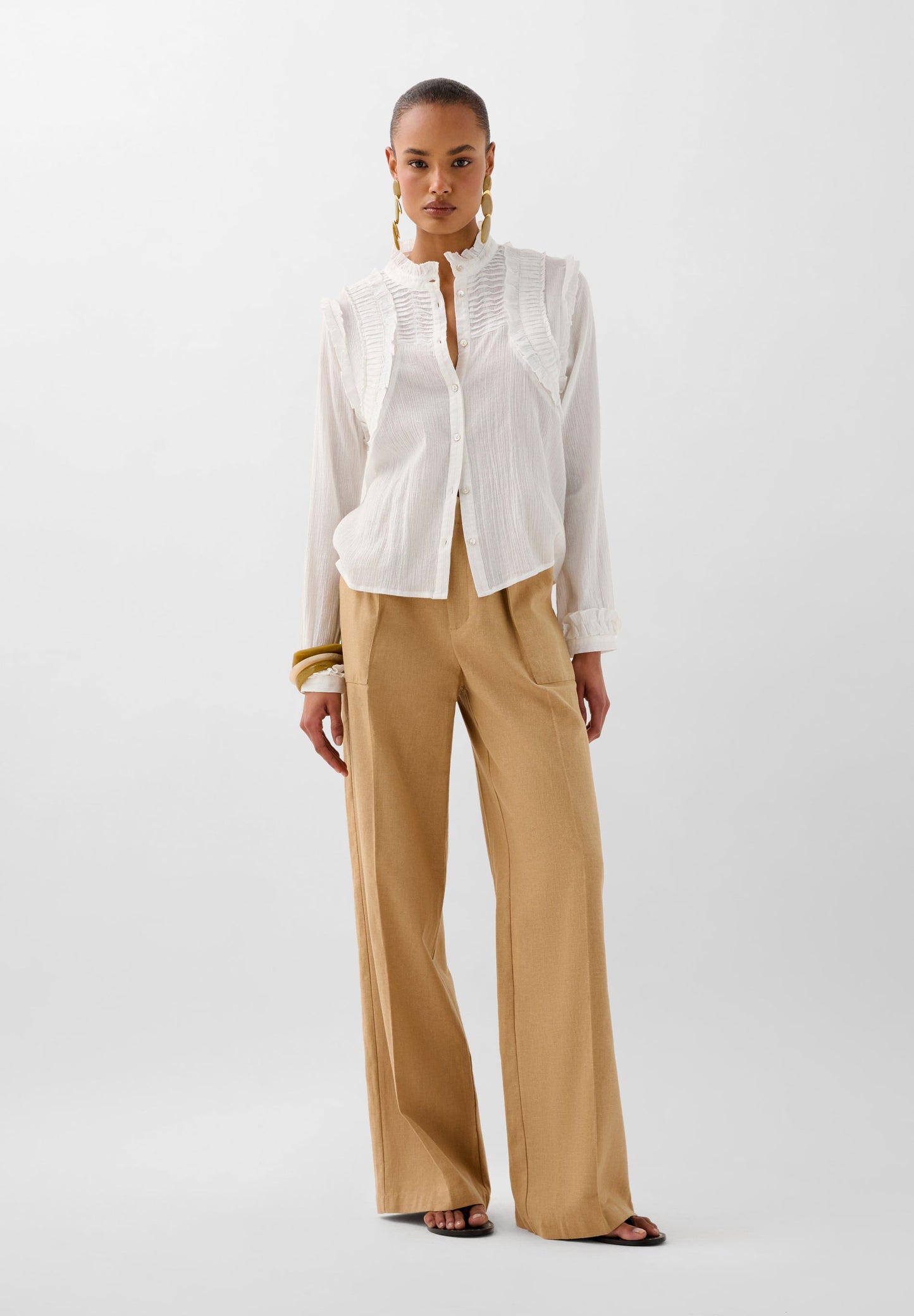 CAMISA DETALLES FRUNCES PLISADOS