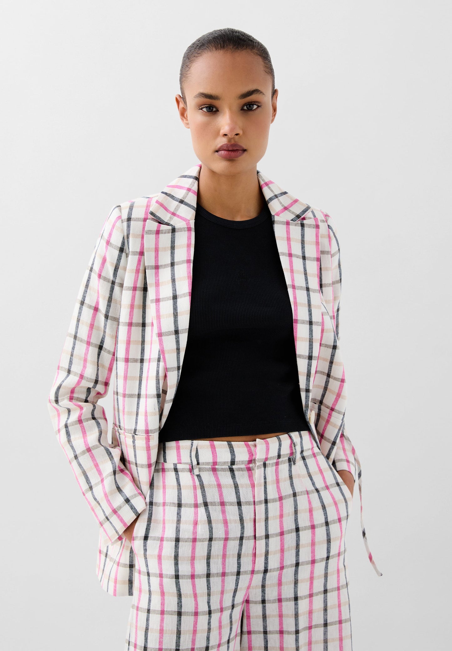 BLAZER LINO ESTAMPADO VICHY