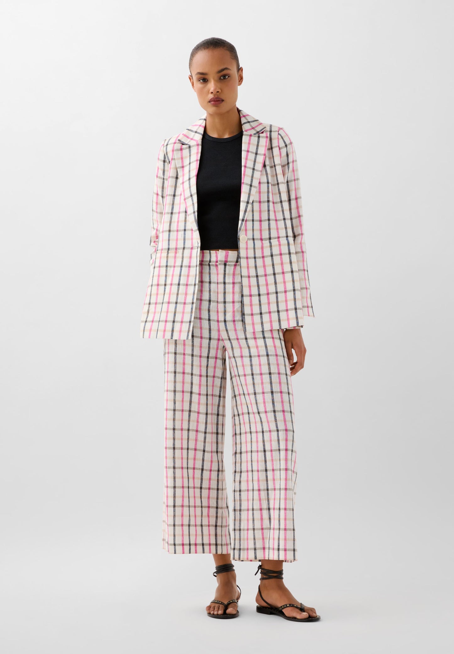 BLAZER LINO ESTAMPADO VICHY