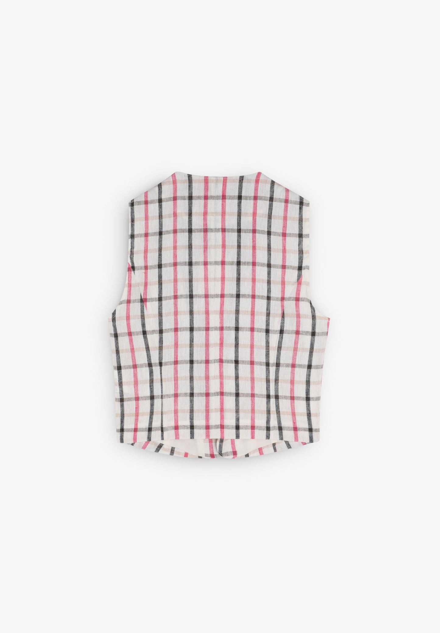 CHALECO LINO ESTAMPADO VICHY