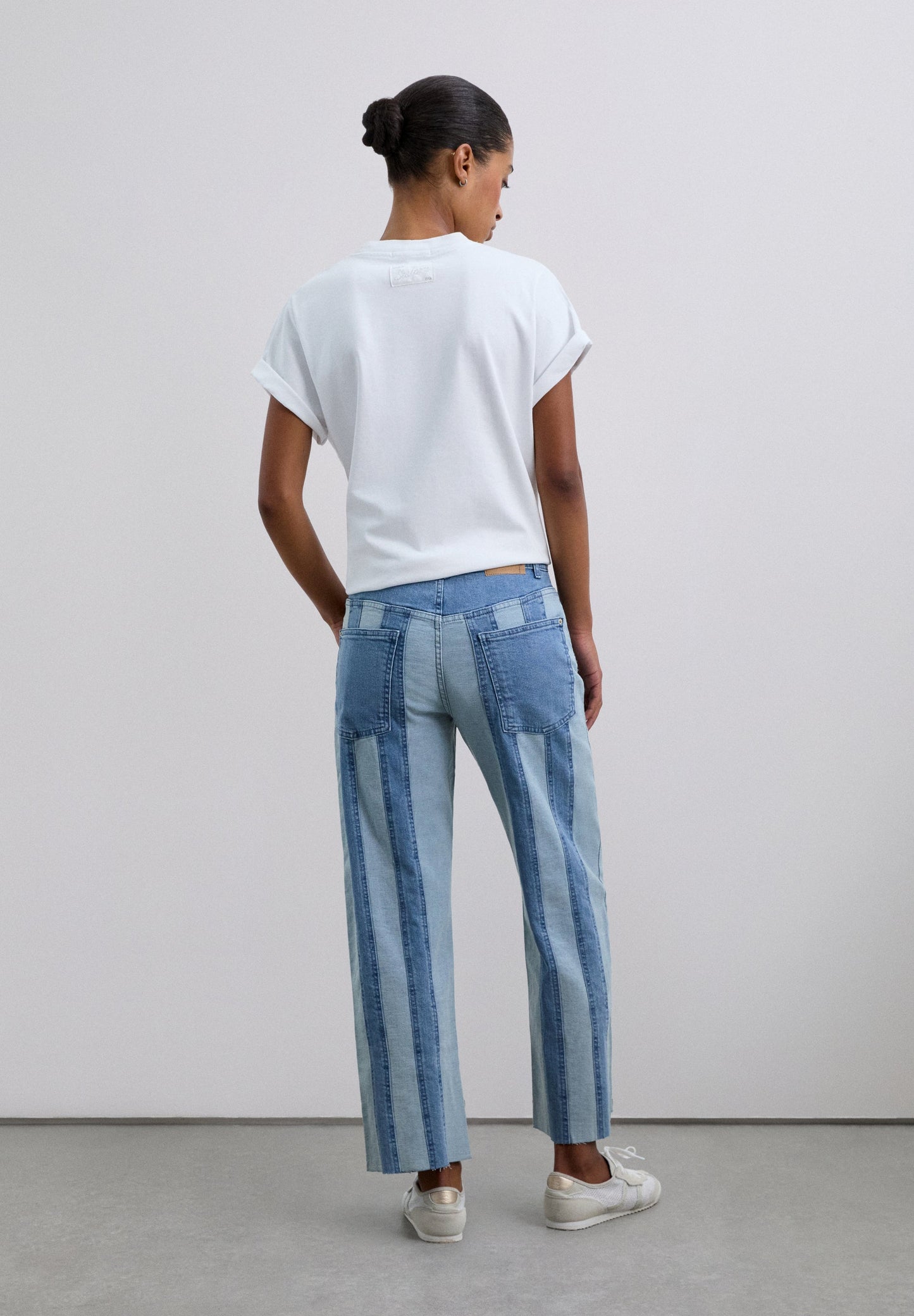 PANTALÓN DENIM RAYAS BICOLOR