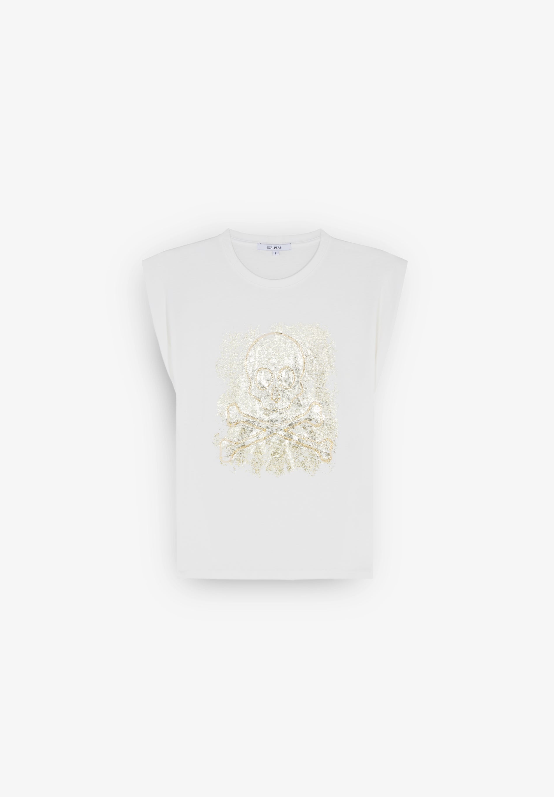 CAMISETA PRINT METALIZADO CALAVERA