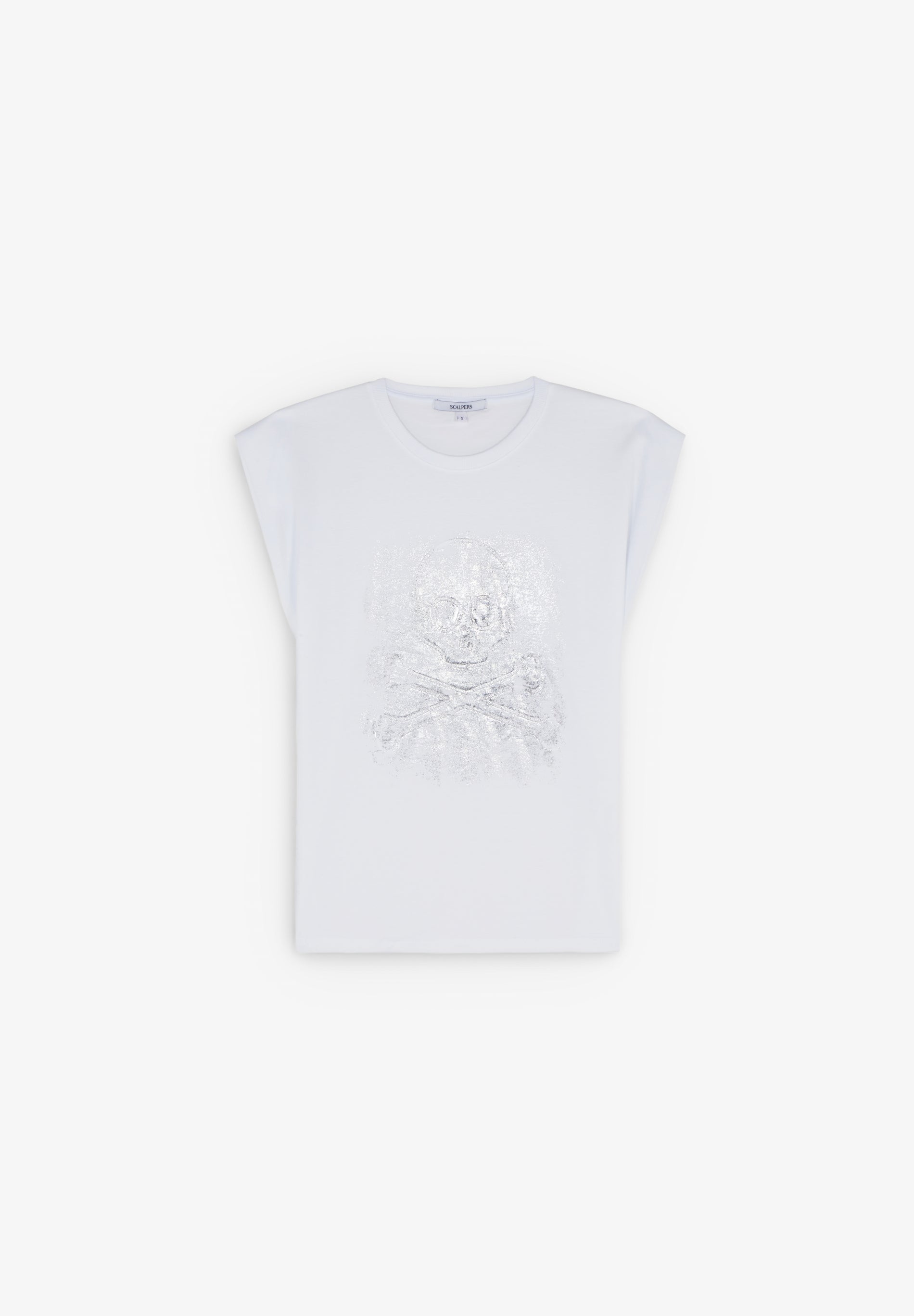 CAMISETA PRINT METALIZADO CALAVERA