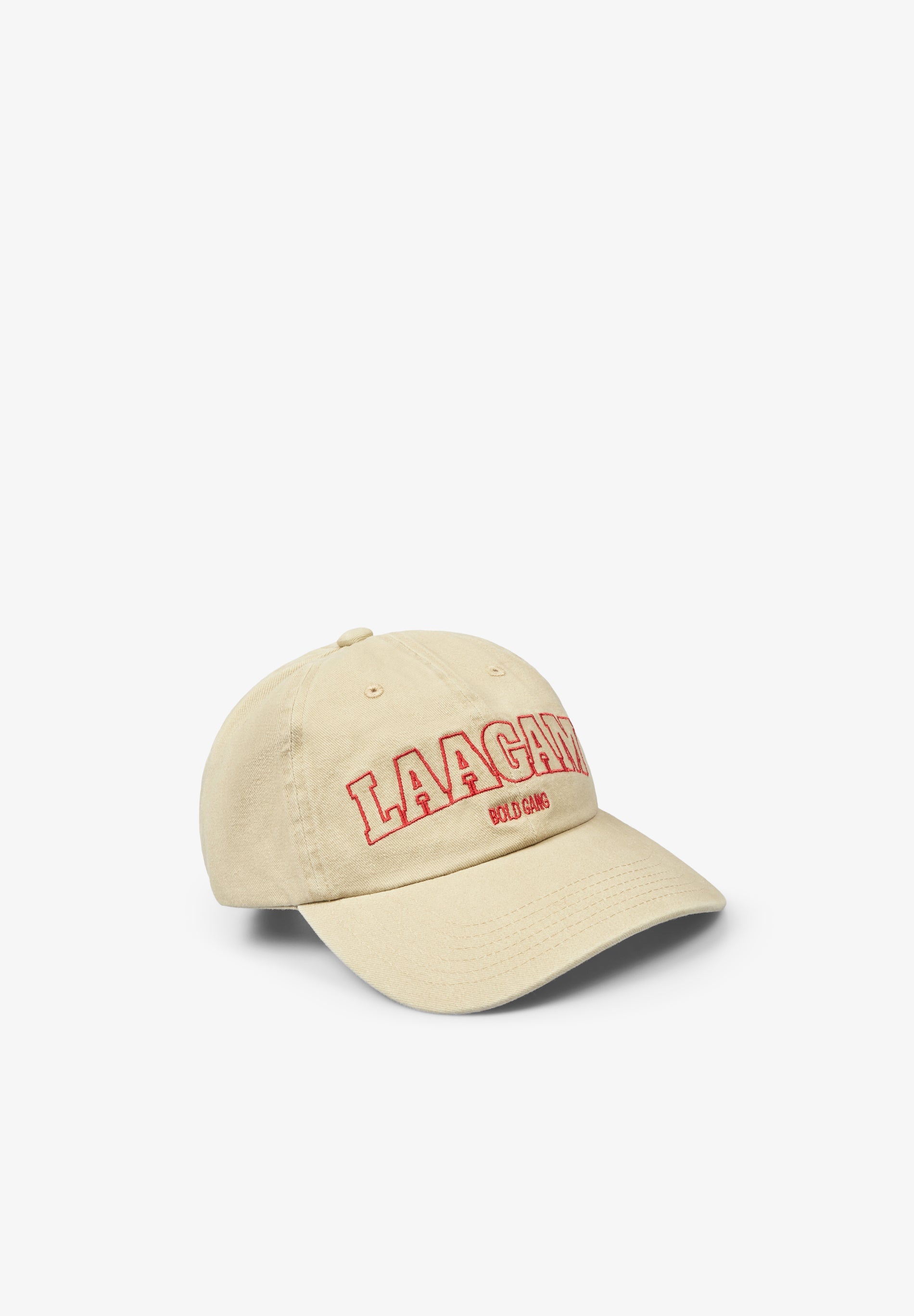 LAAGAM | GORRA BEIGE EMBROIDERED LOGO