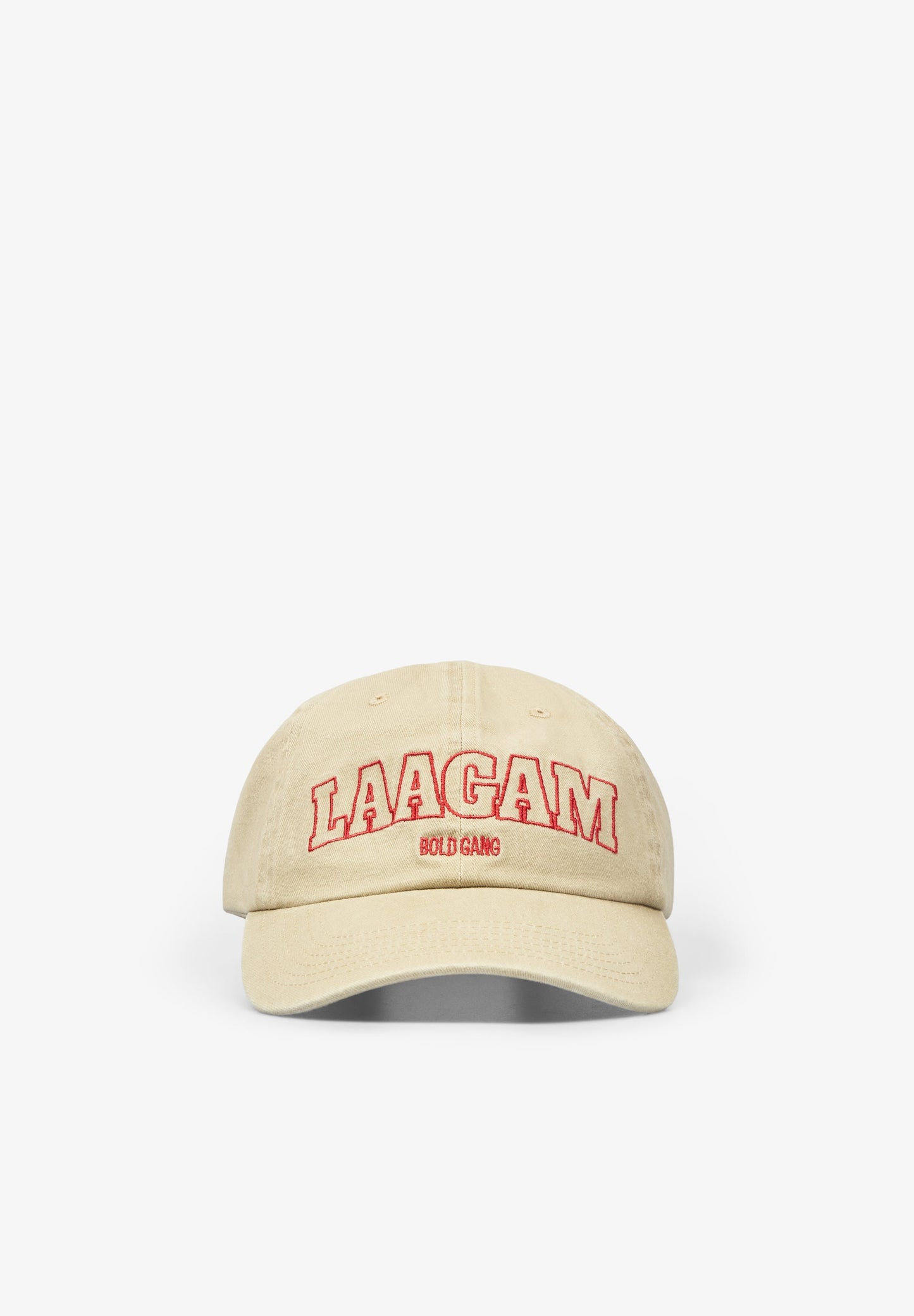 LAAGAM | GORRA BEIGE EMBROIDERED LOGO