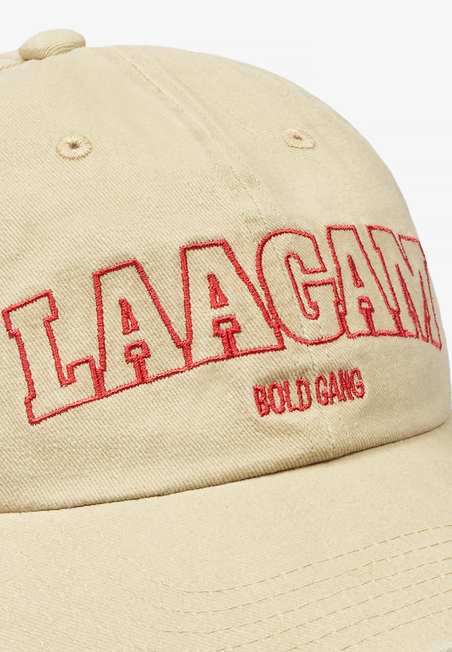 LAAGAM | GORRA BEIGE EMBROIDERED LOGO