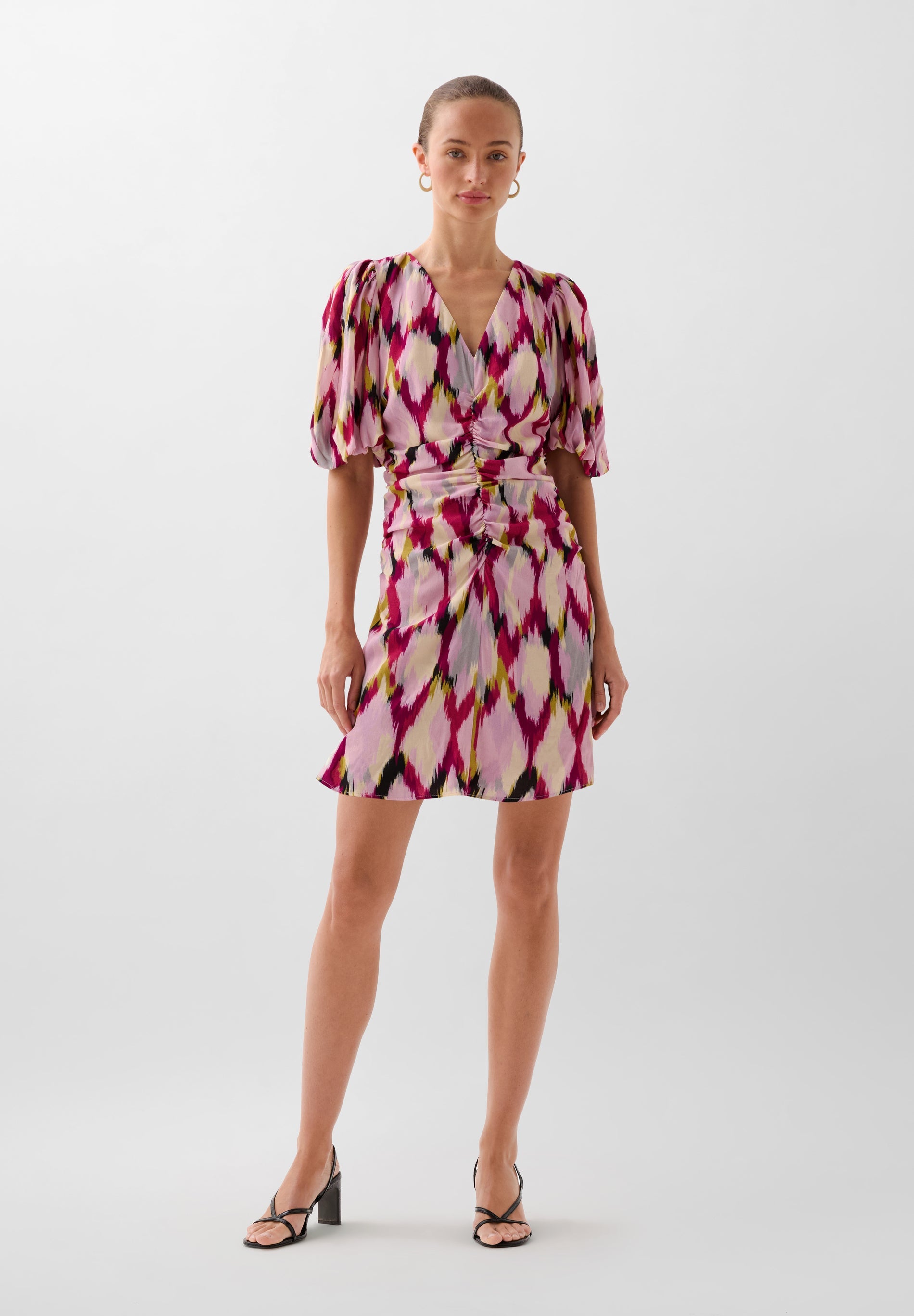 SCOR PRINT SHORT DRESS