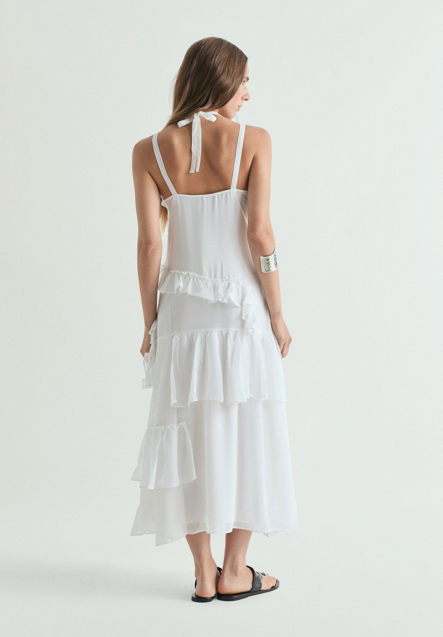 VESTIDO ENCAJE VOLANTES