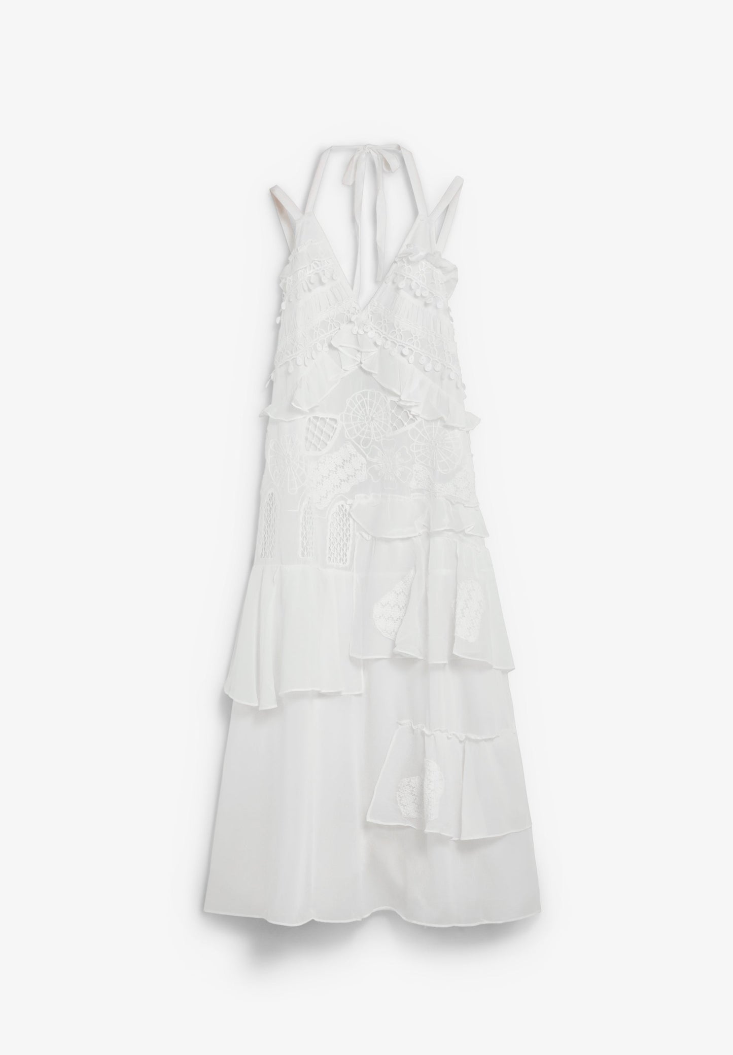 VESTIDO ENCAJE VOLANTES