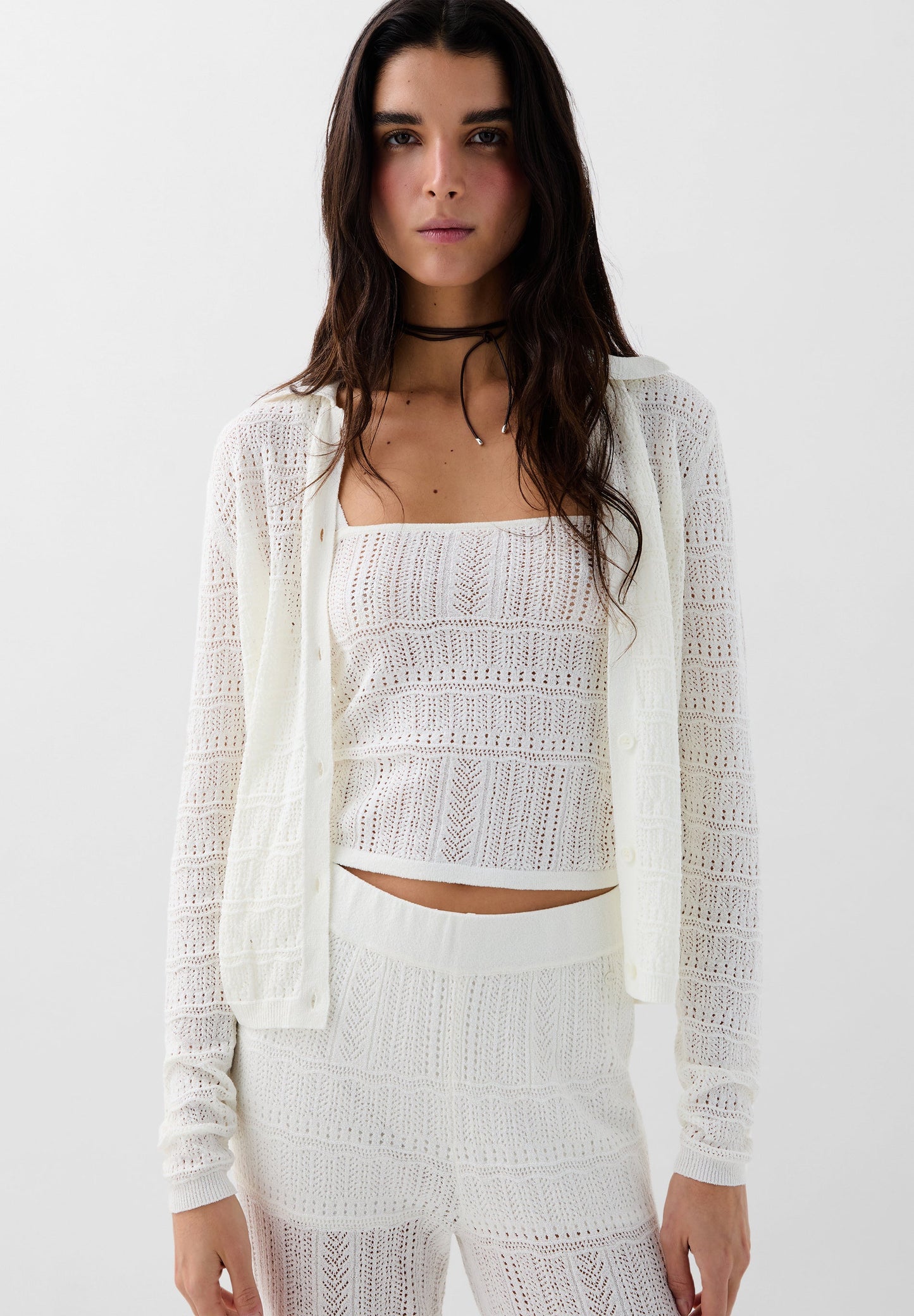 CARDIGAN CROCHET LINO