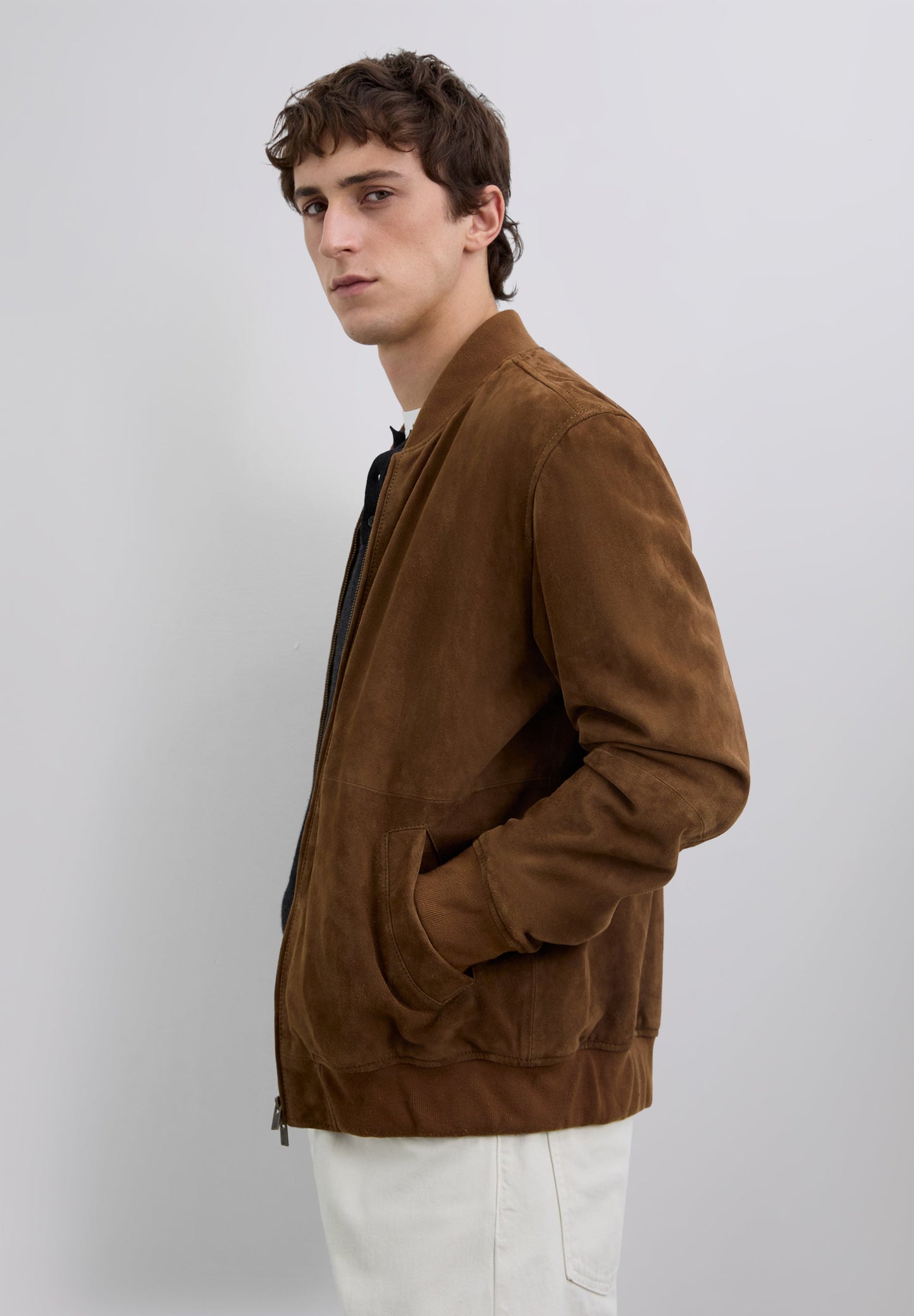 CHAQUETA BOMBER PIEL