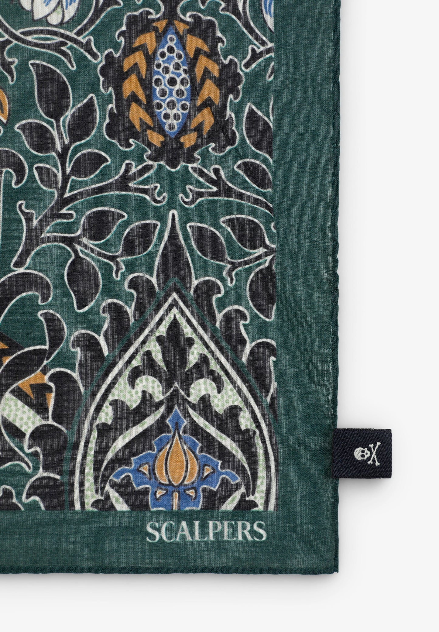 PAÑUELO SEDA ESTAMPADO TROPICAL